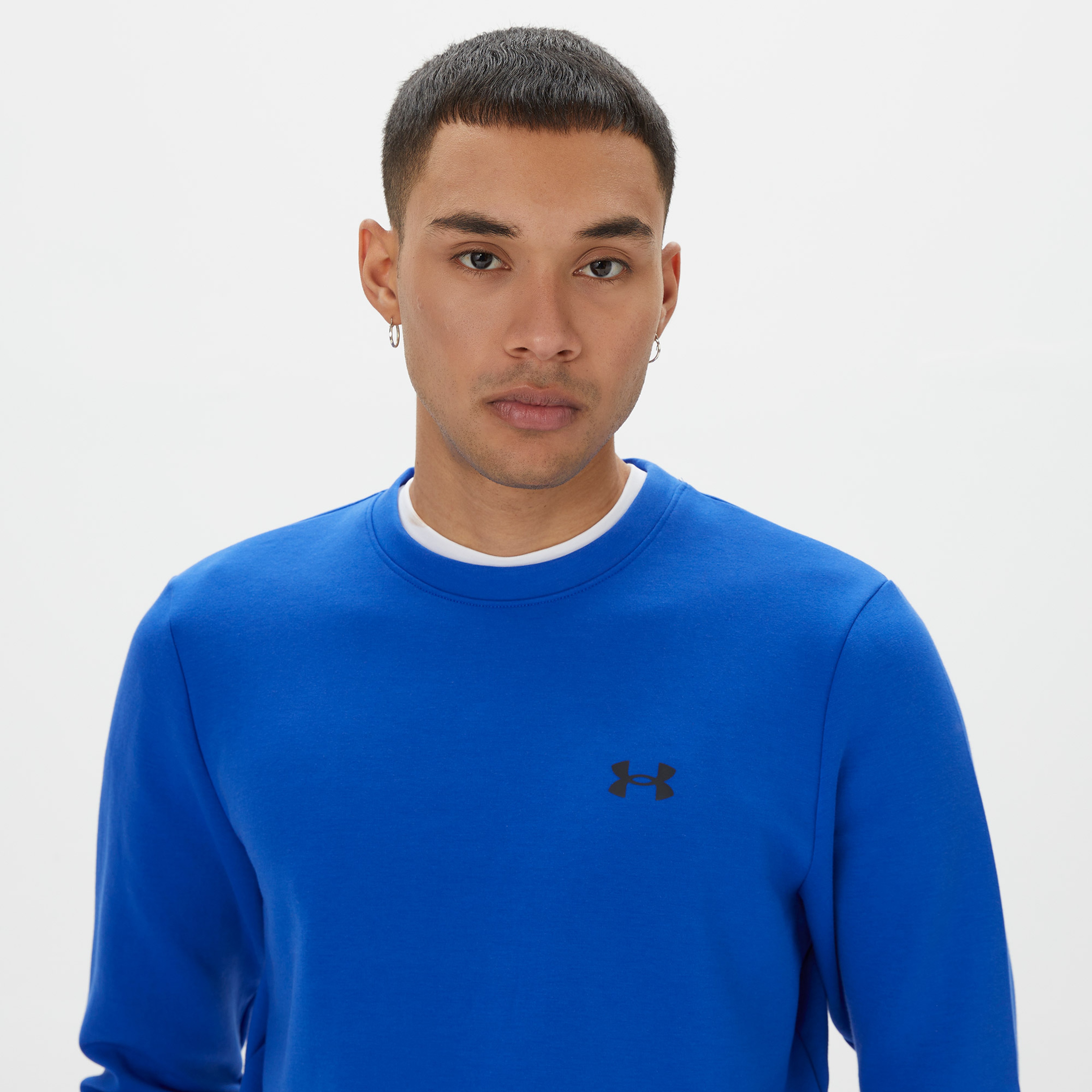 Under Armour Unstoppable Fleece Erkek Mavi Sweatshirt