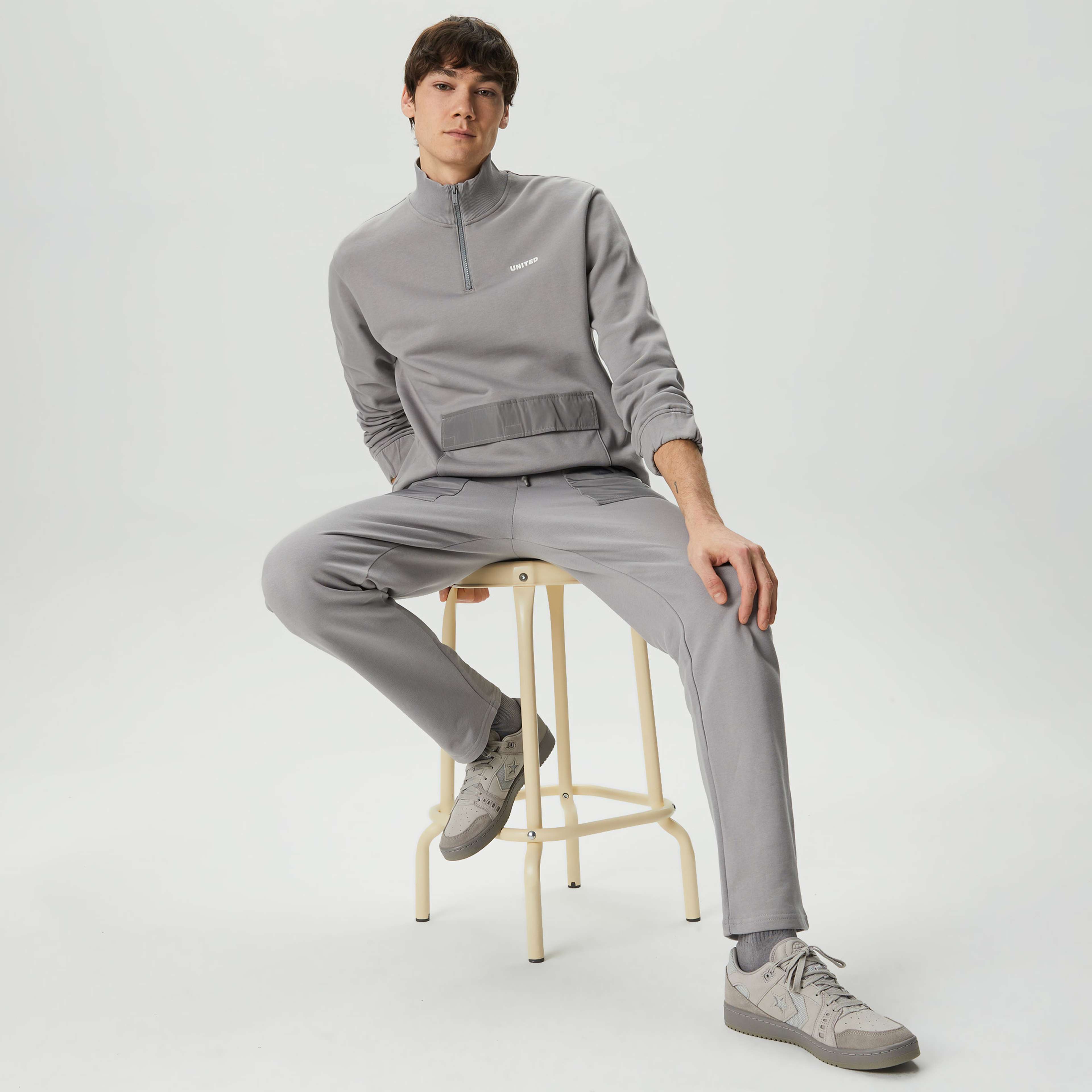 UNITED4 Erkek Gri Sweatshirt