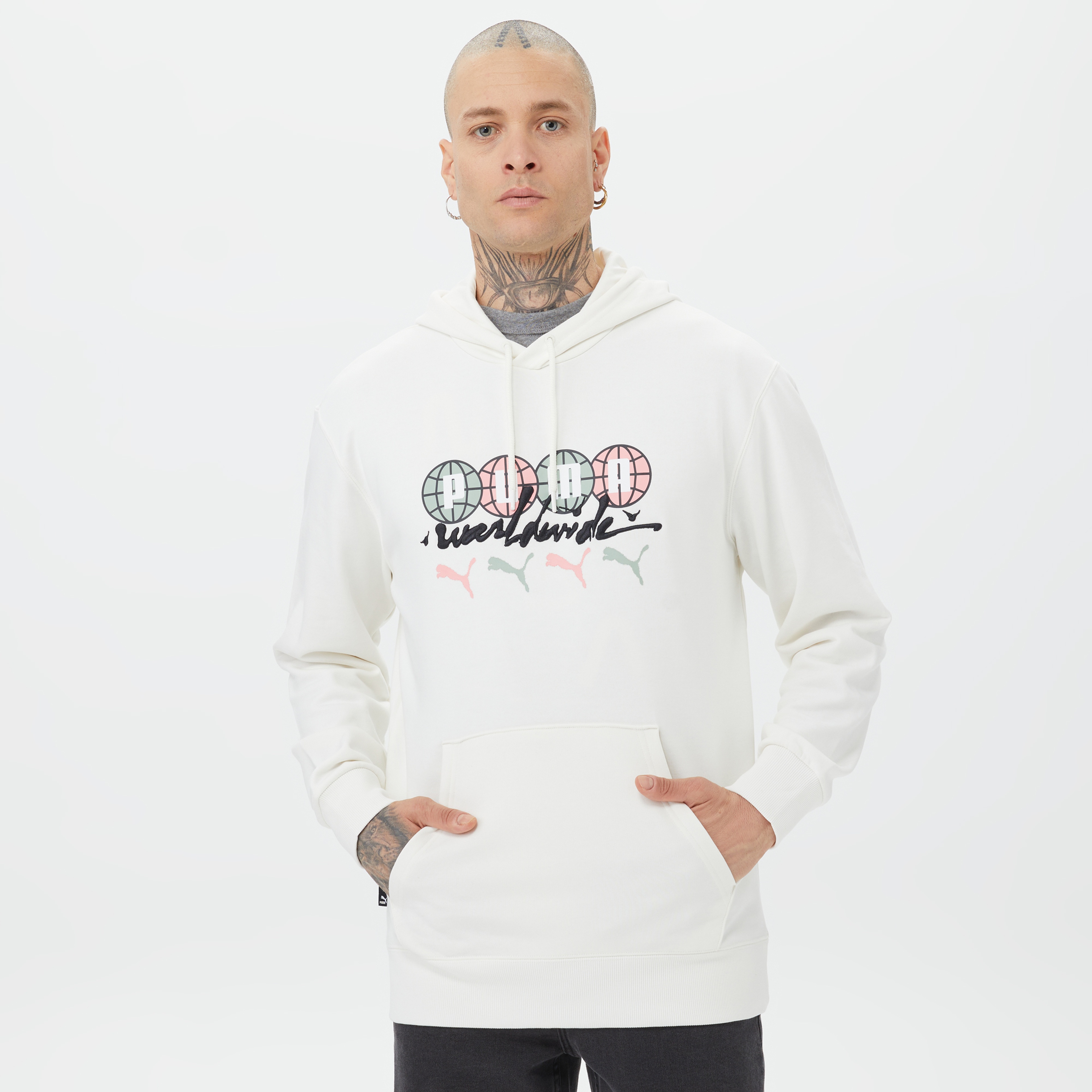 Puma SWxP Erkek Beyaz Sweatshirt