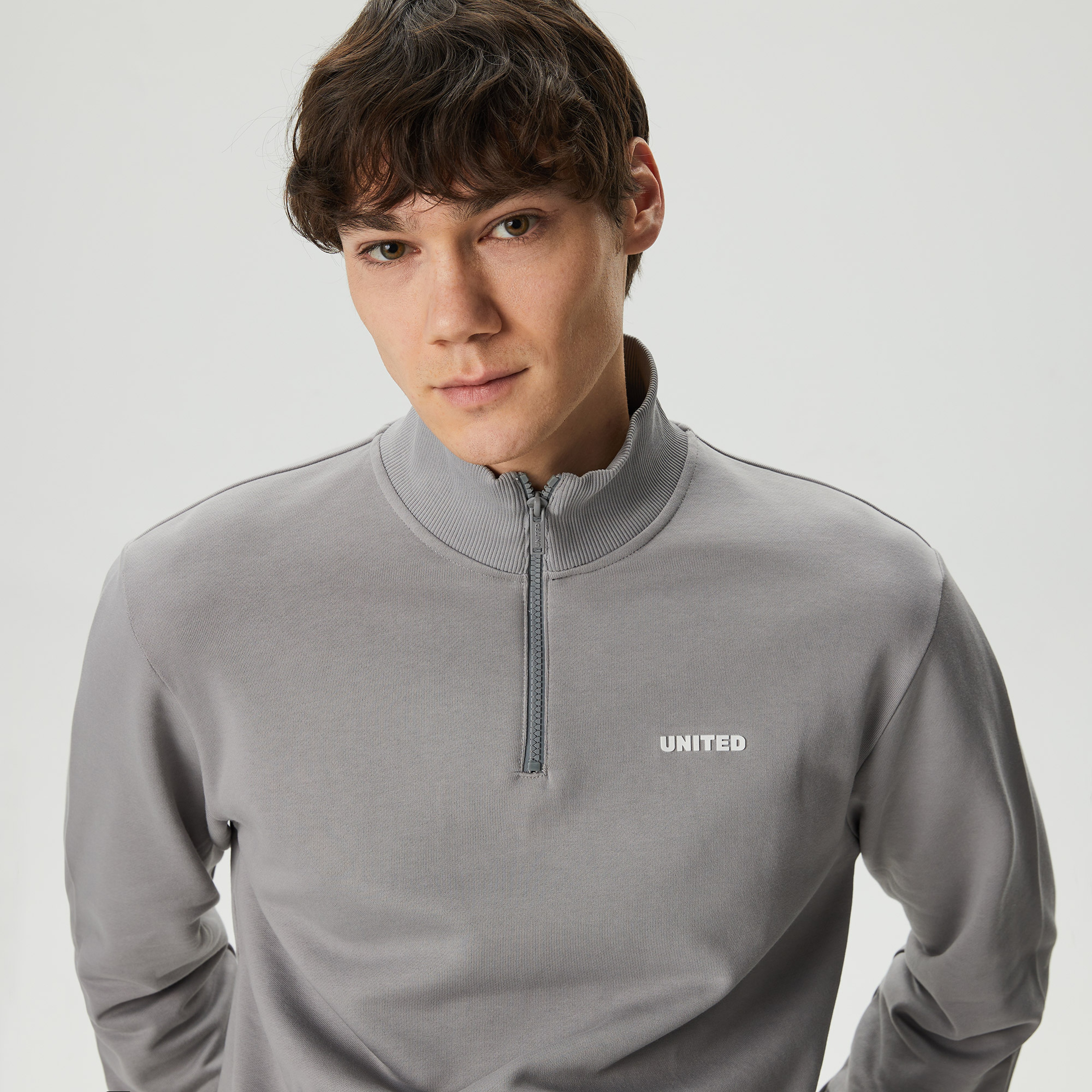 UNITED4 Erkek Gri Sweatshirt