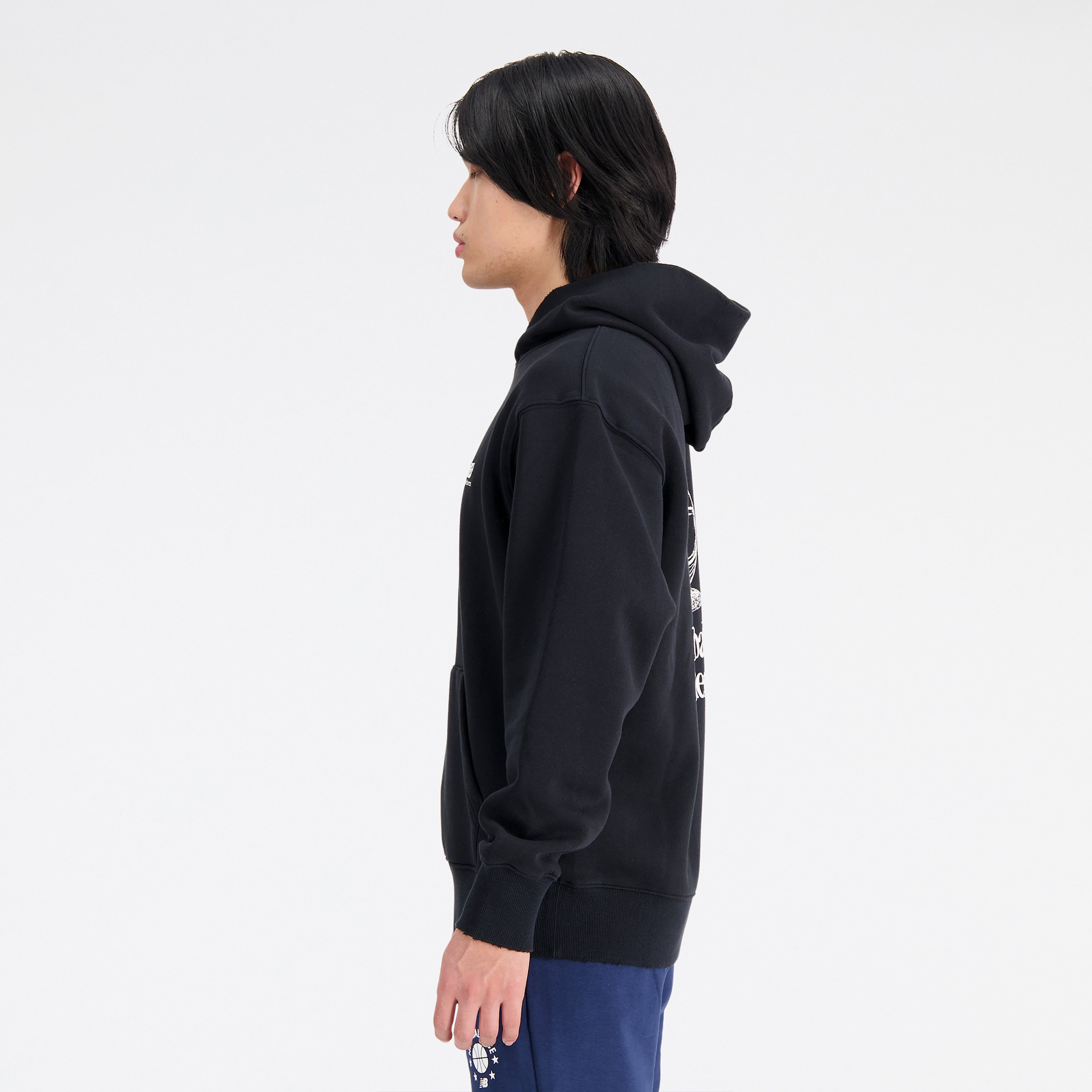 New Balance Hoops Fleece Erkek Siyah Hoodie