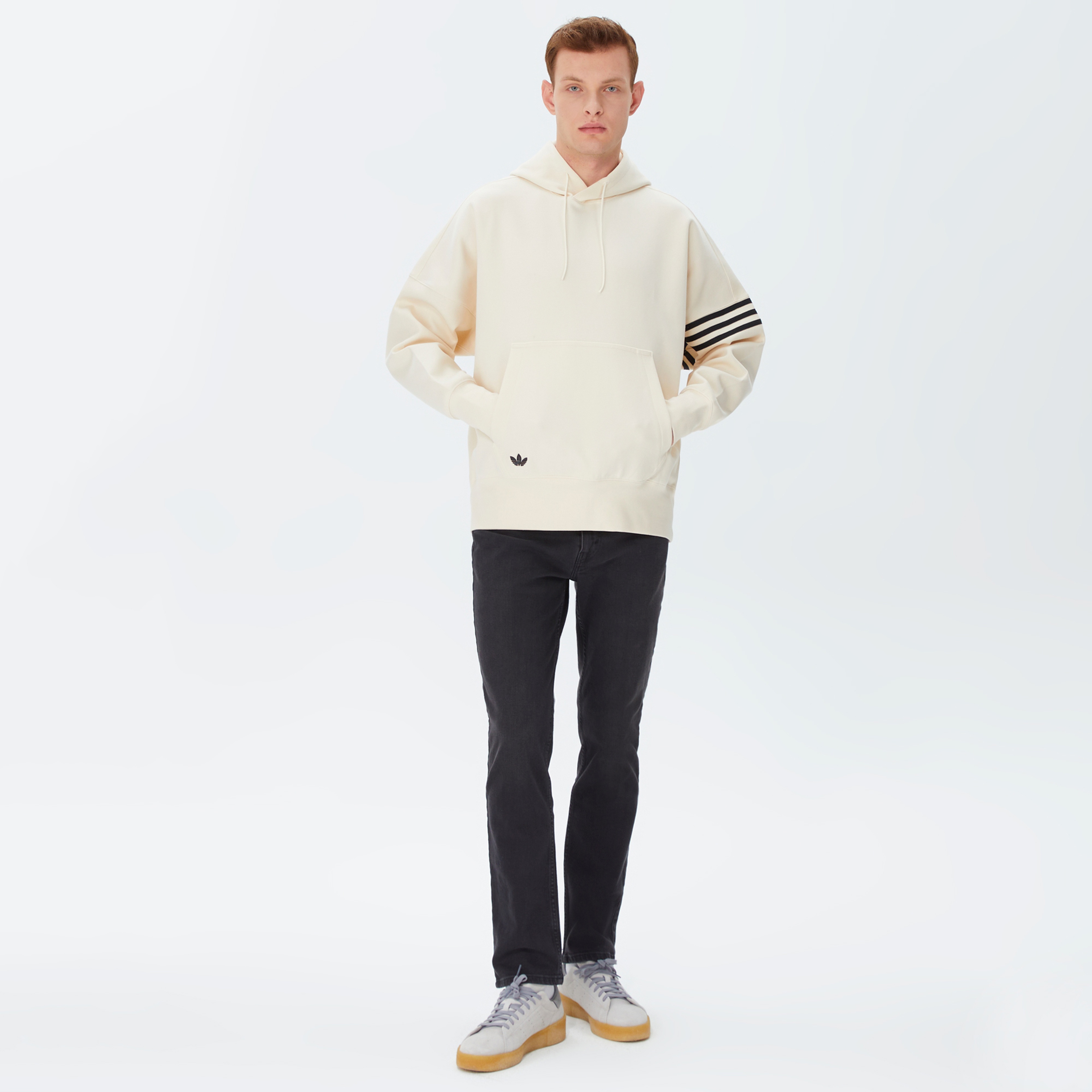 adidas Adicolor Neuclassics Kapüşonlu Erkek Bej Hoodie