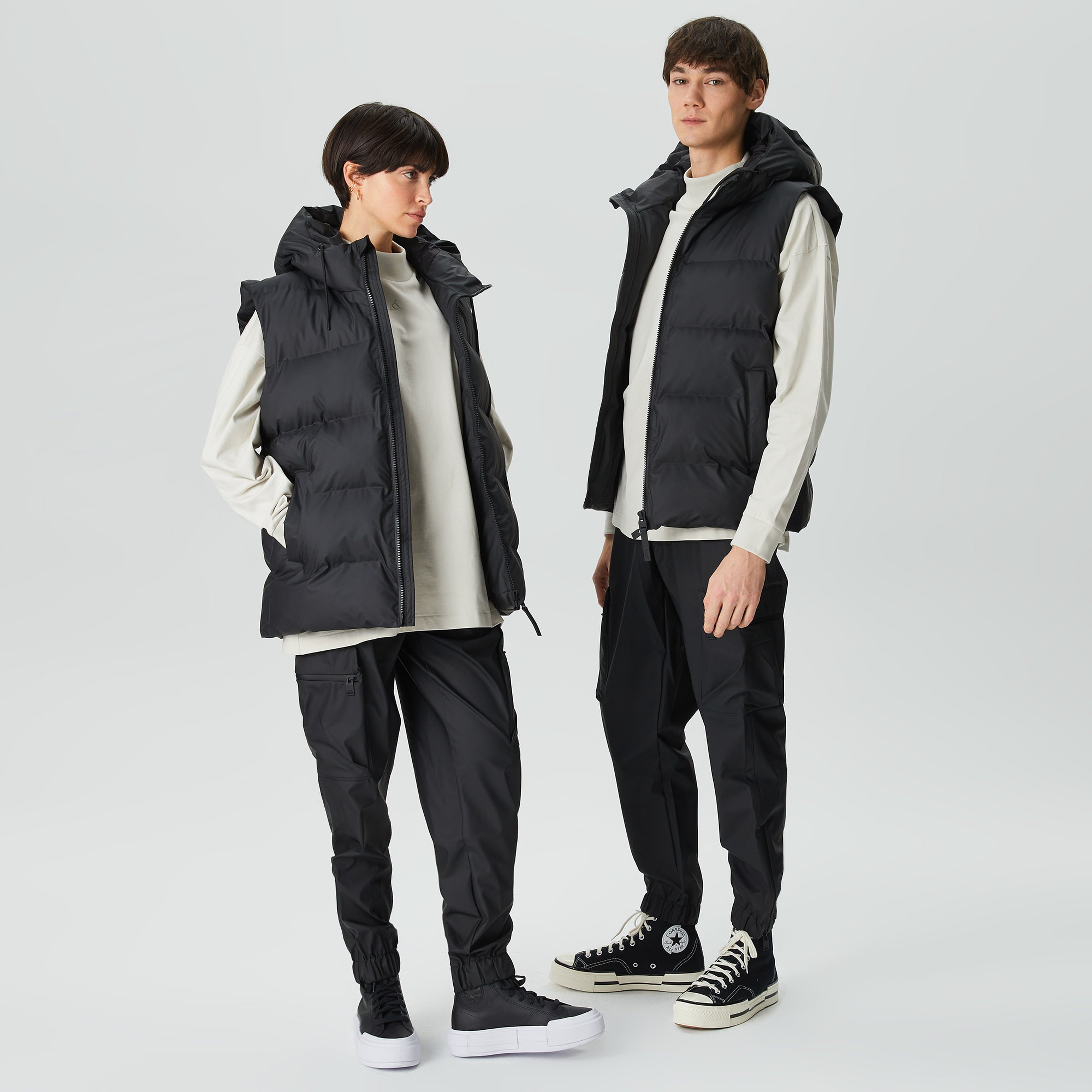 Rains Alta Puffer Vest W3T2 Unisex Siyah Mont