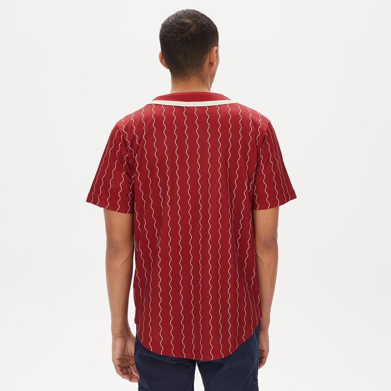 Karl Kani Retro Patch Block College Erkek Krem/Kırmızı Gömlek