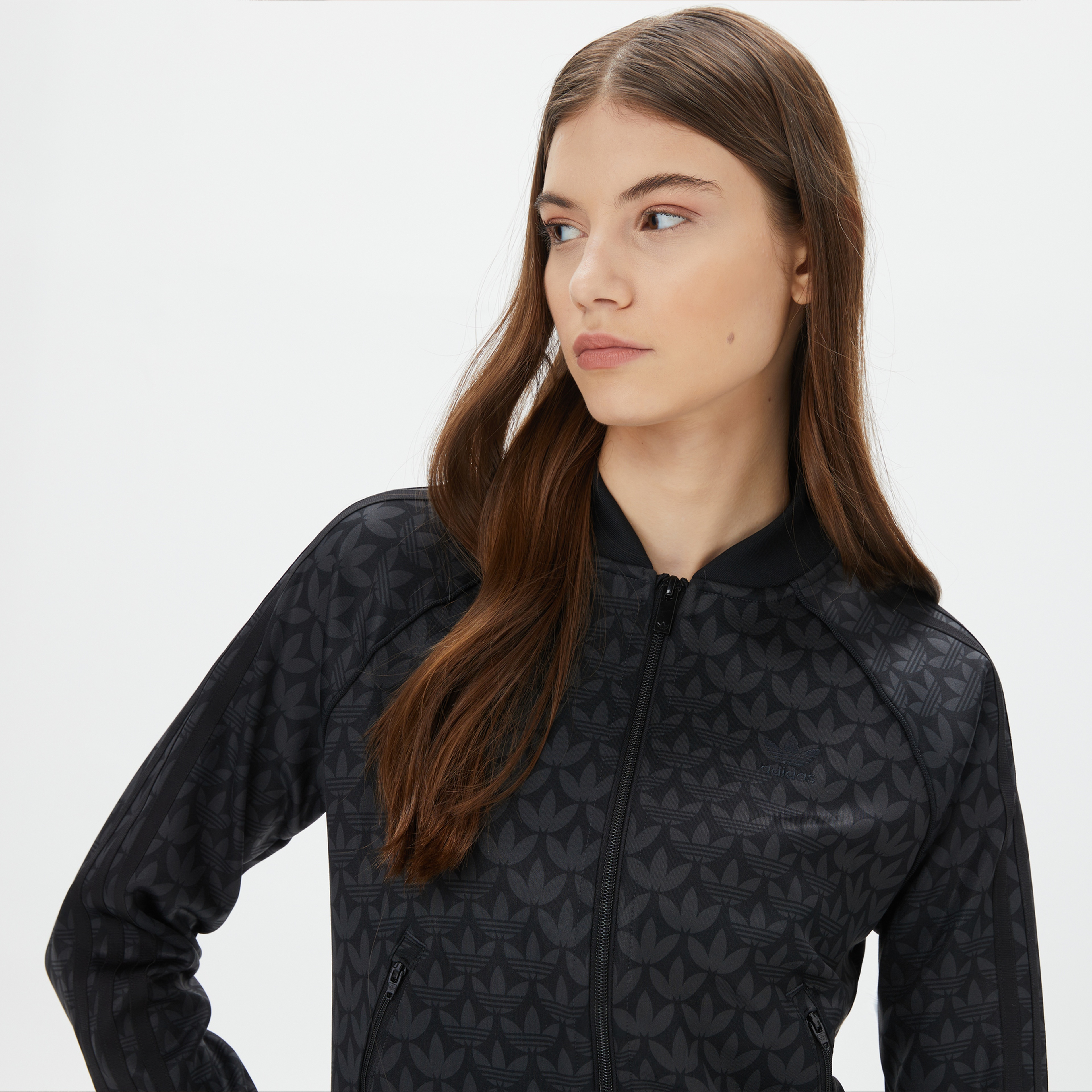 adidas MonograSst Kadın Siyah Eşofman Üstü