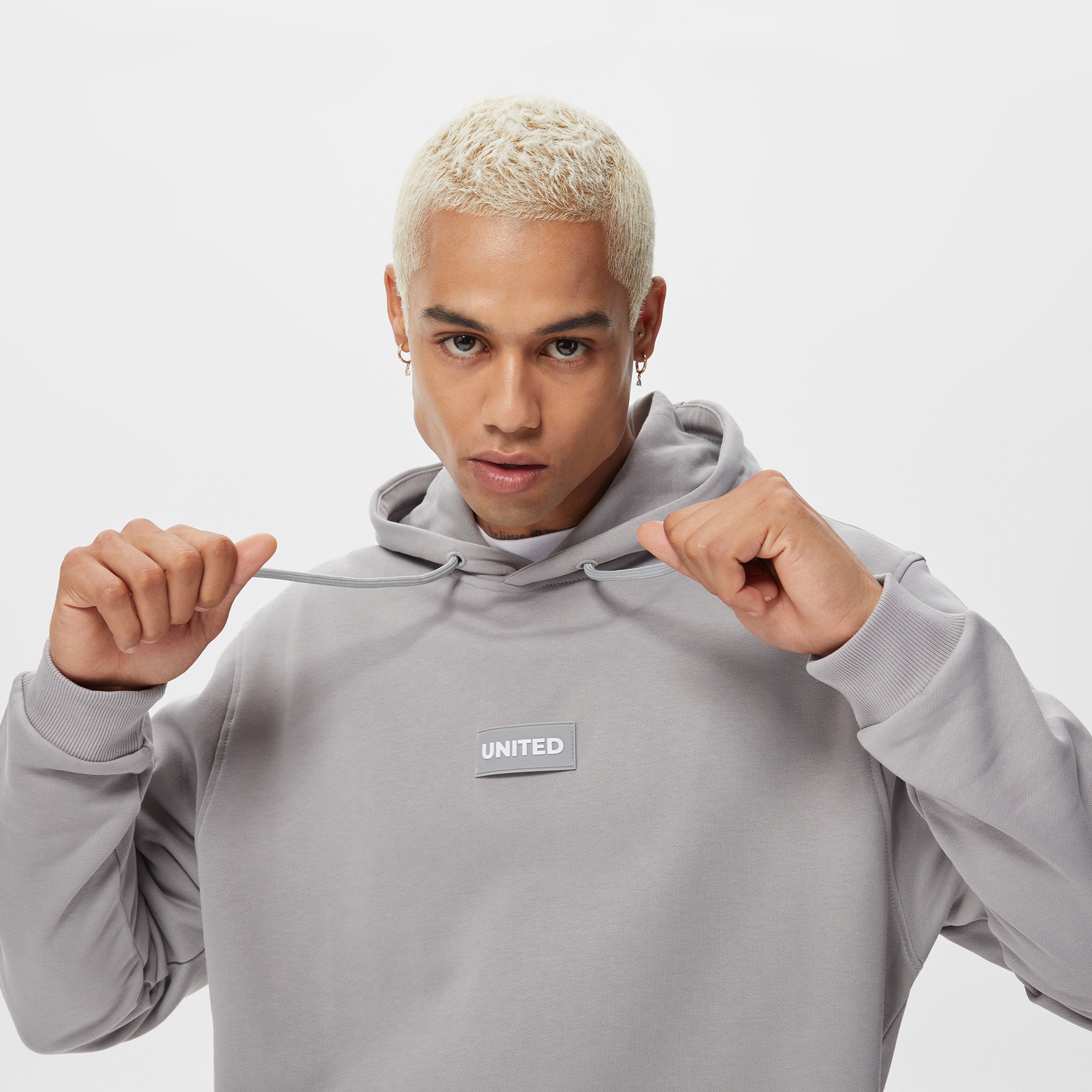 UNITED4 1.0 Essentials Erkek Gri Hoodie