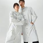 Rains Longer Unisex Beyaz Yağmurluk
