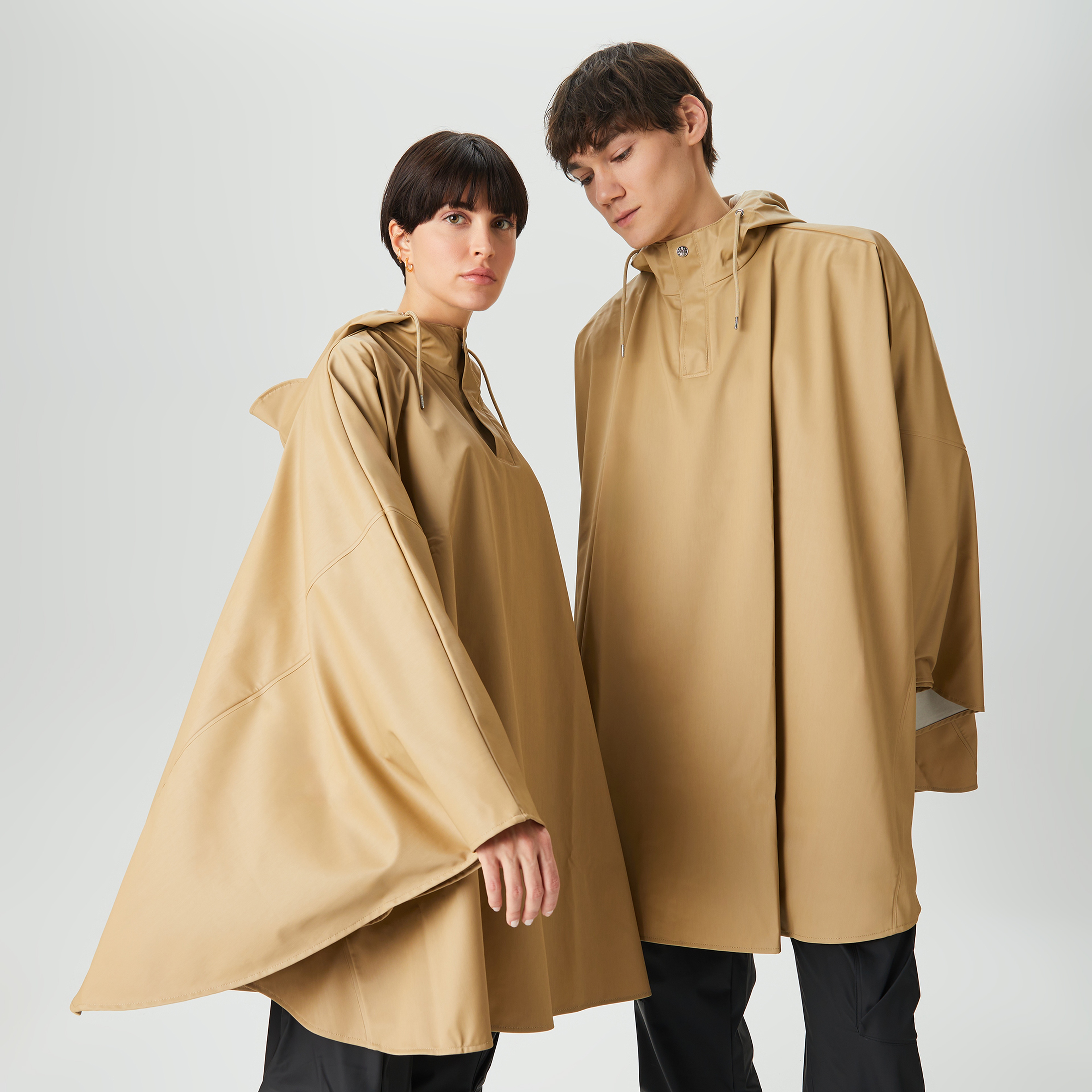 Rains Cape W3 Unisex Krem Yağmurluk