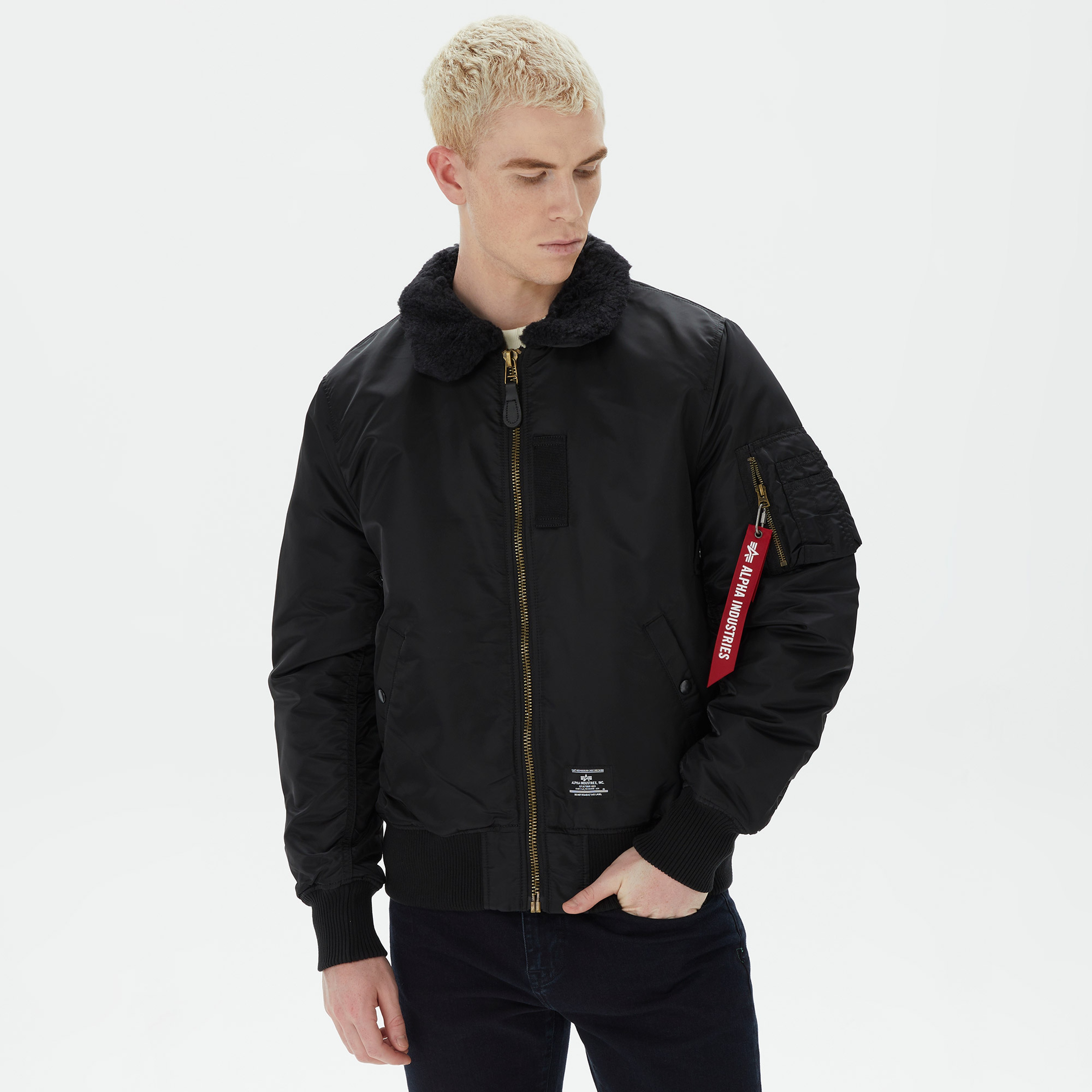 Alpha Industries B-15 Mod Flight Erkek Siyah Ceket