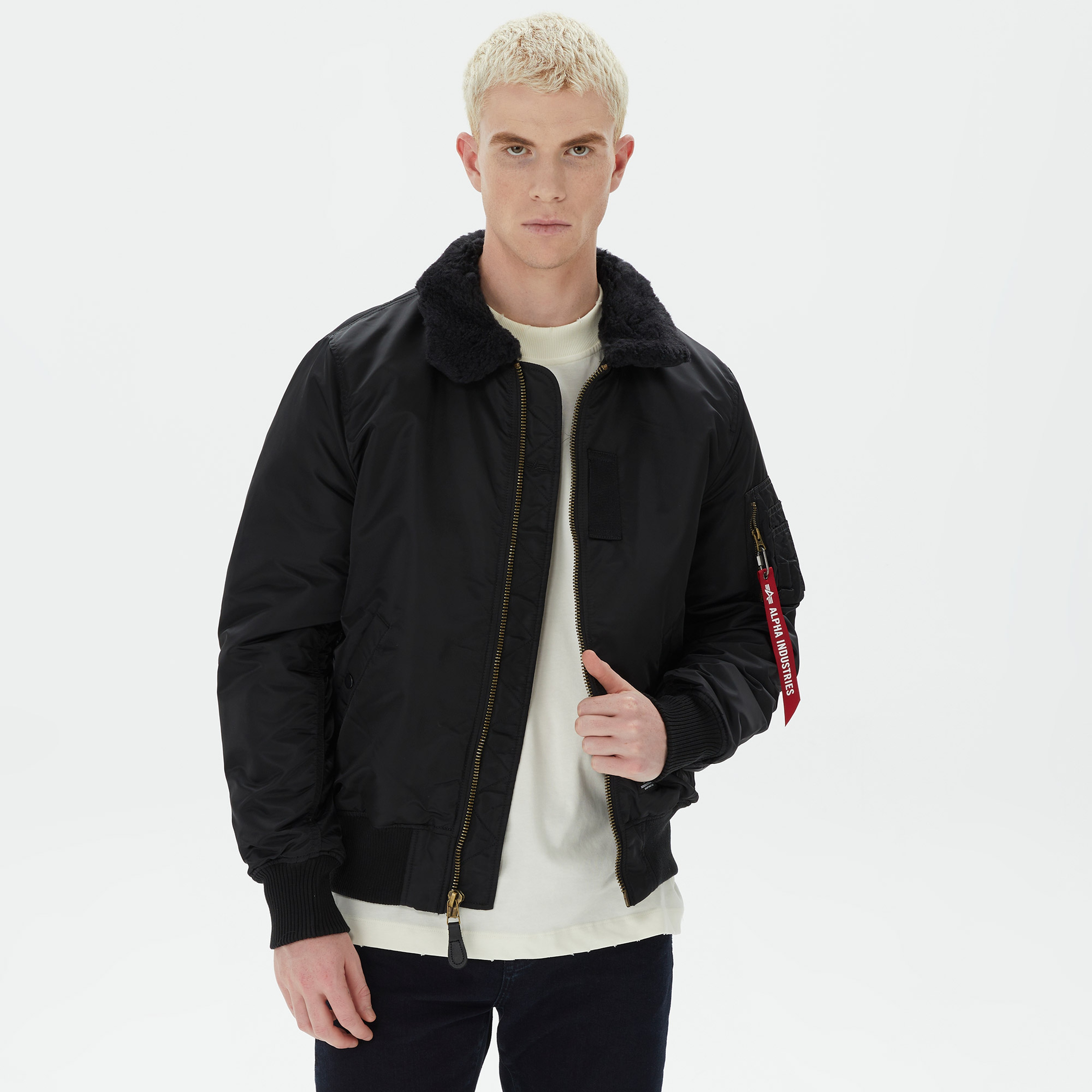 Alpha Industries B-15 Mod Flight Erkek Siyah Ceket