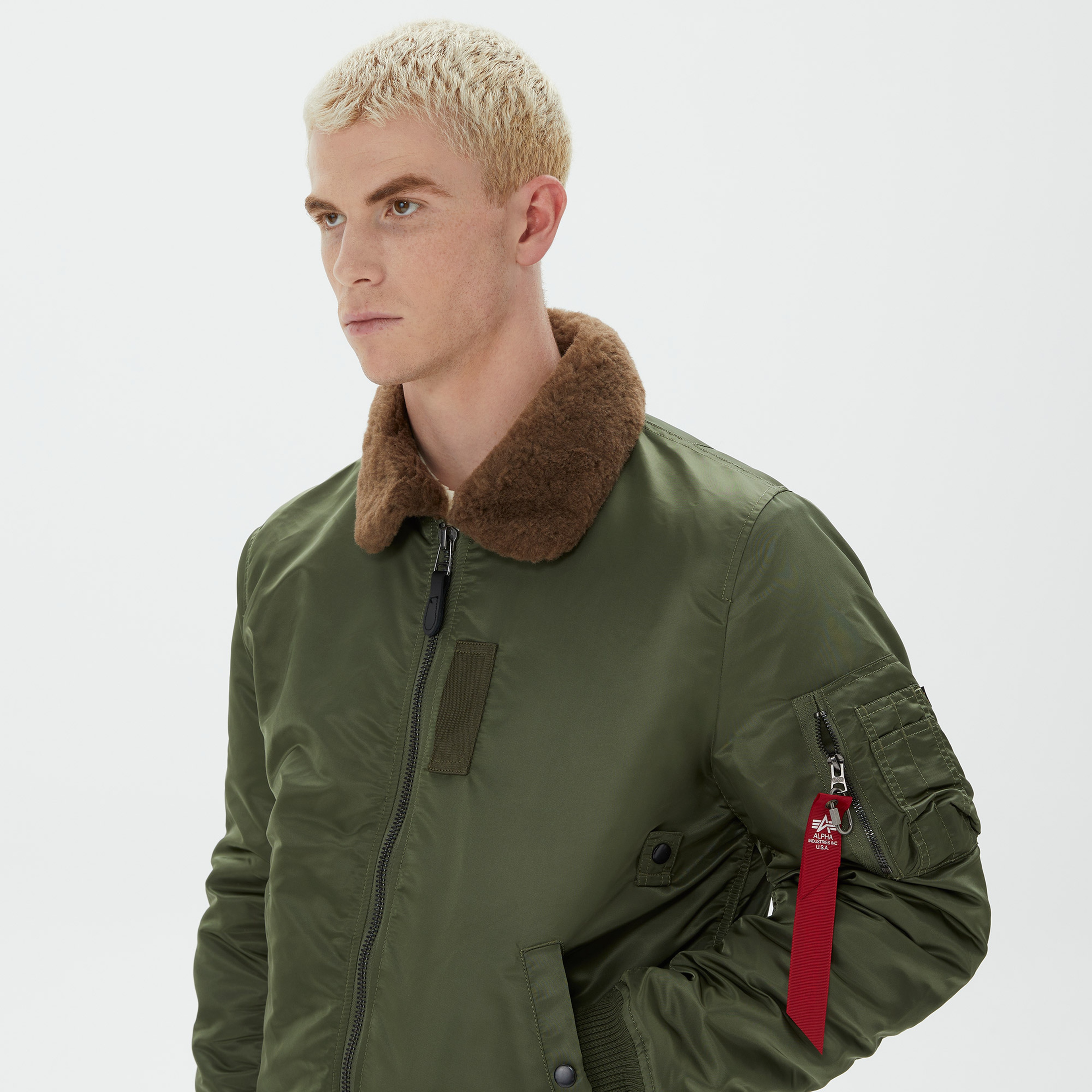 Alpha Industries B-15 Mod Flight Erkek Yeşil Ceket