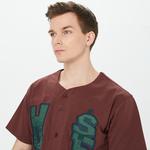HUF Team Baseball Erkek Bordo Gömlek