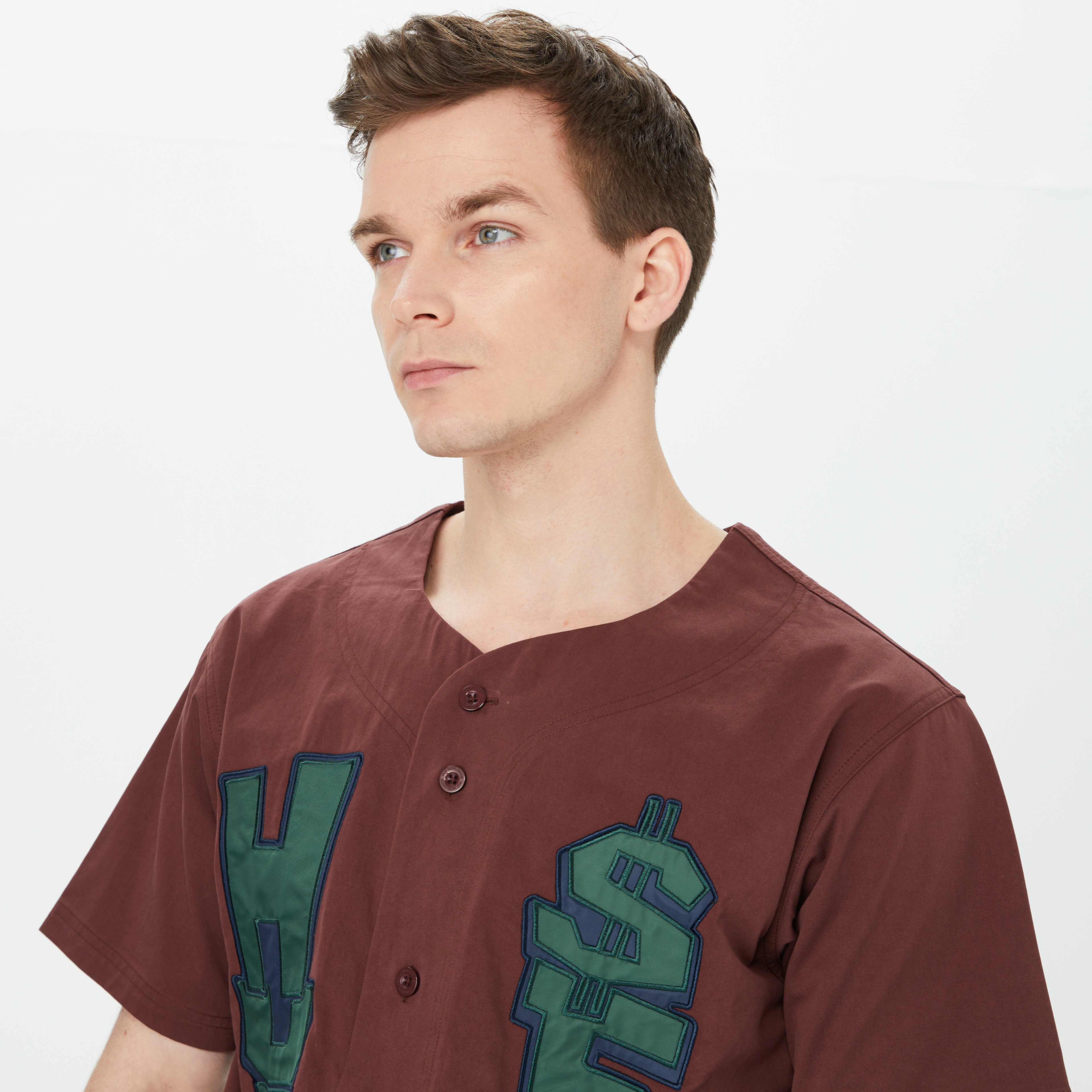 HUF Team Baseball Erkek Bordo Gömlek