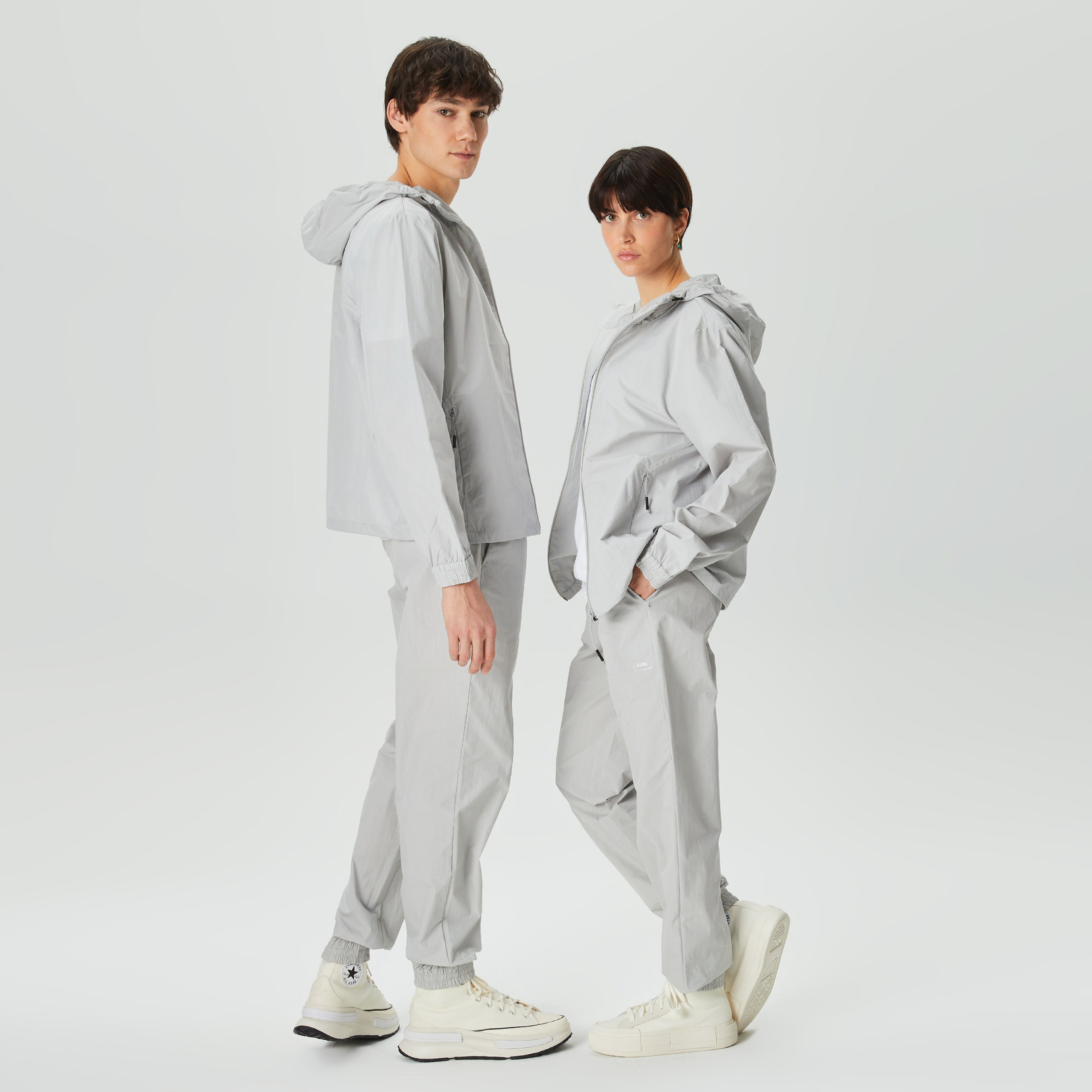 Rains Juba Unisex Gri Yağmurluk