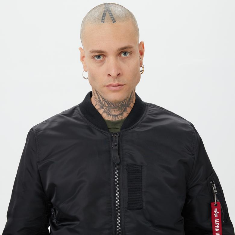 Alpha Industries Ma-1 Mod Flight Erkek Siyah Ceket