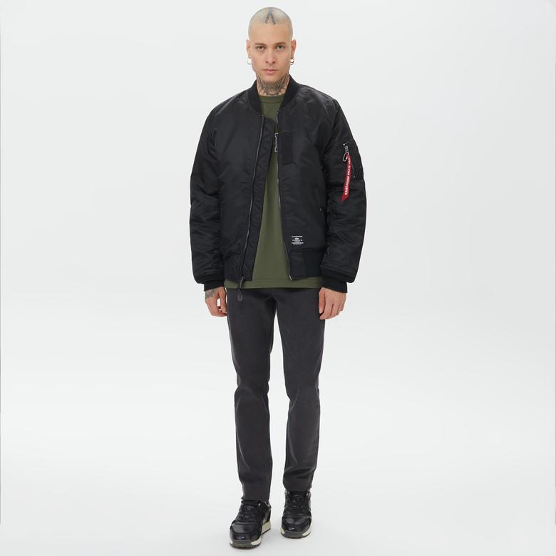 Alpha Industries Ma-1 Mod Flight Erkek Siyah Ceket