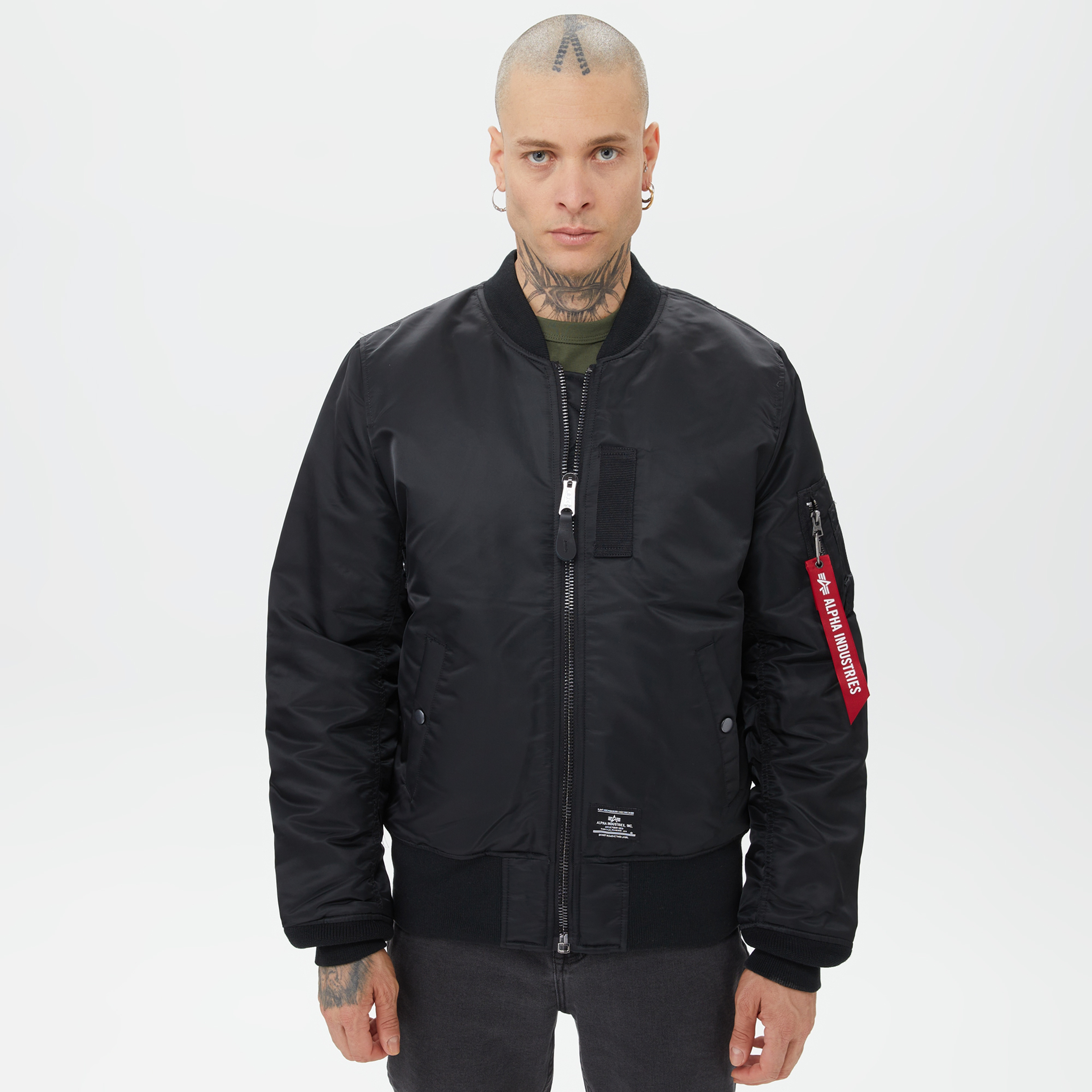 Alpha Industries Ma-1 Mod Flight Erkek Siyah Ceket