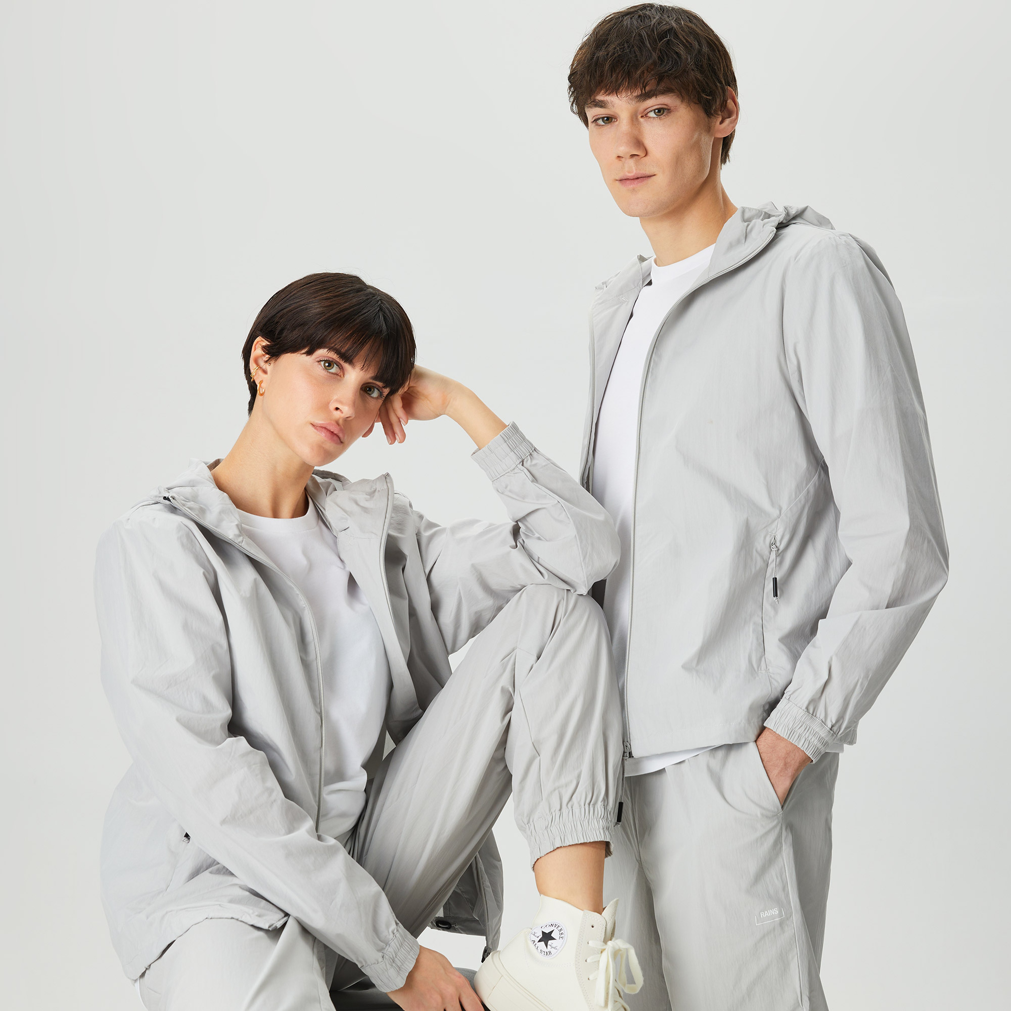 Rains Juba Unisex Gri Yağmurluk