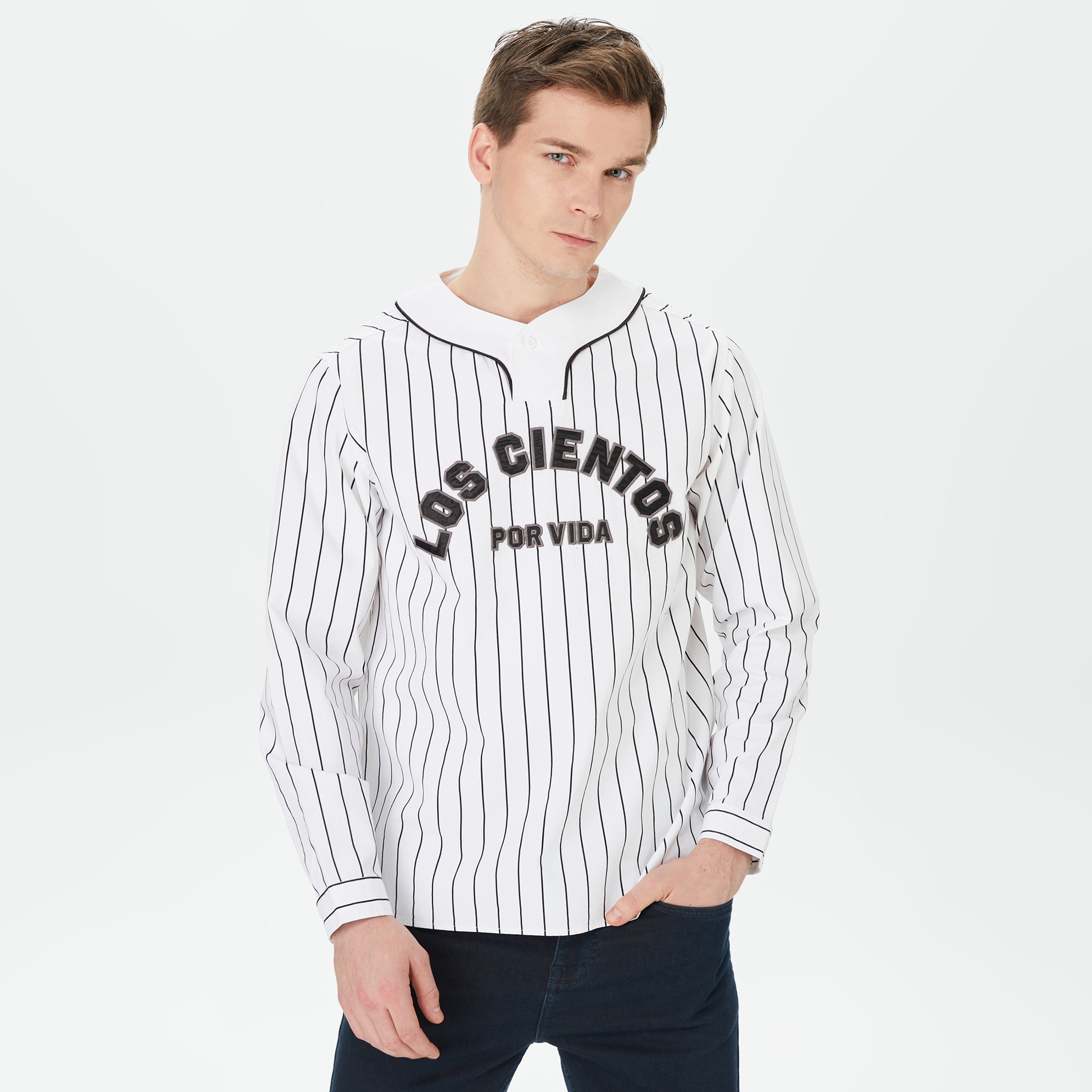 The Hundreds Victor LS Woven Erkek Beyaz T-Shirt