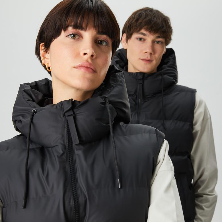 Rains Alta Puffer Vest W3T2 Unisex Siyah Mont