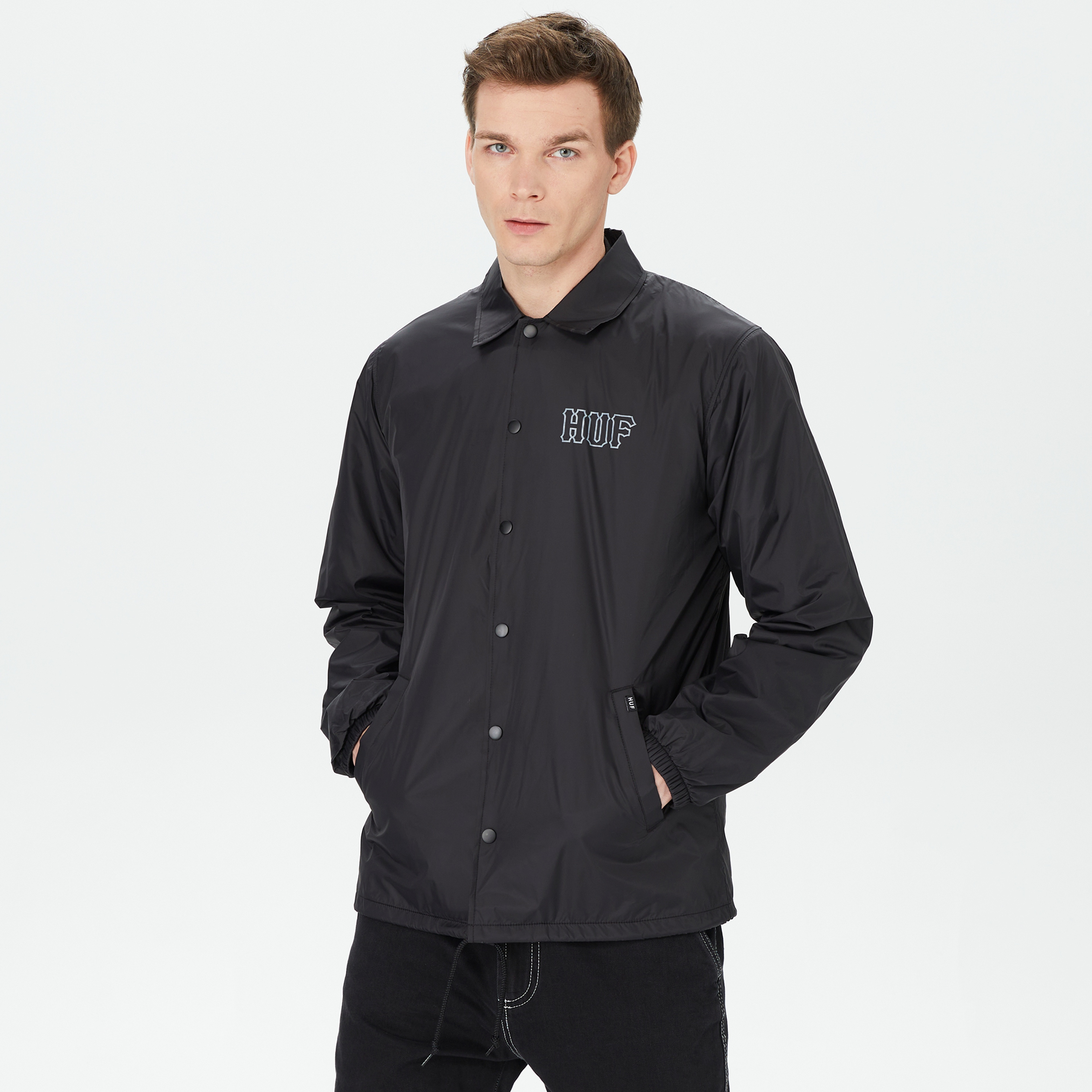HUF Set H Coaches Erkek Siyah Ceket