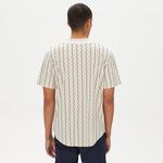 Karl Kani Varsity Ziczac Pinstripe Baseball Erkek Beyaz/Siyah Gomlek