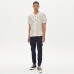 Karl Kani Varsity Ziczac Pinstripe Baseball Erkek Beyaz/Siyah Gomlek