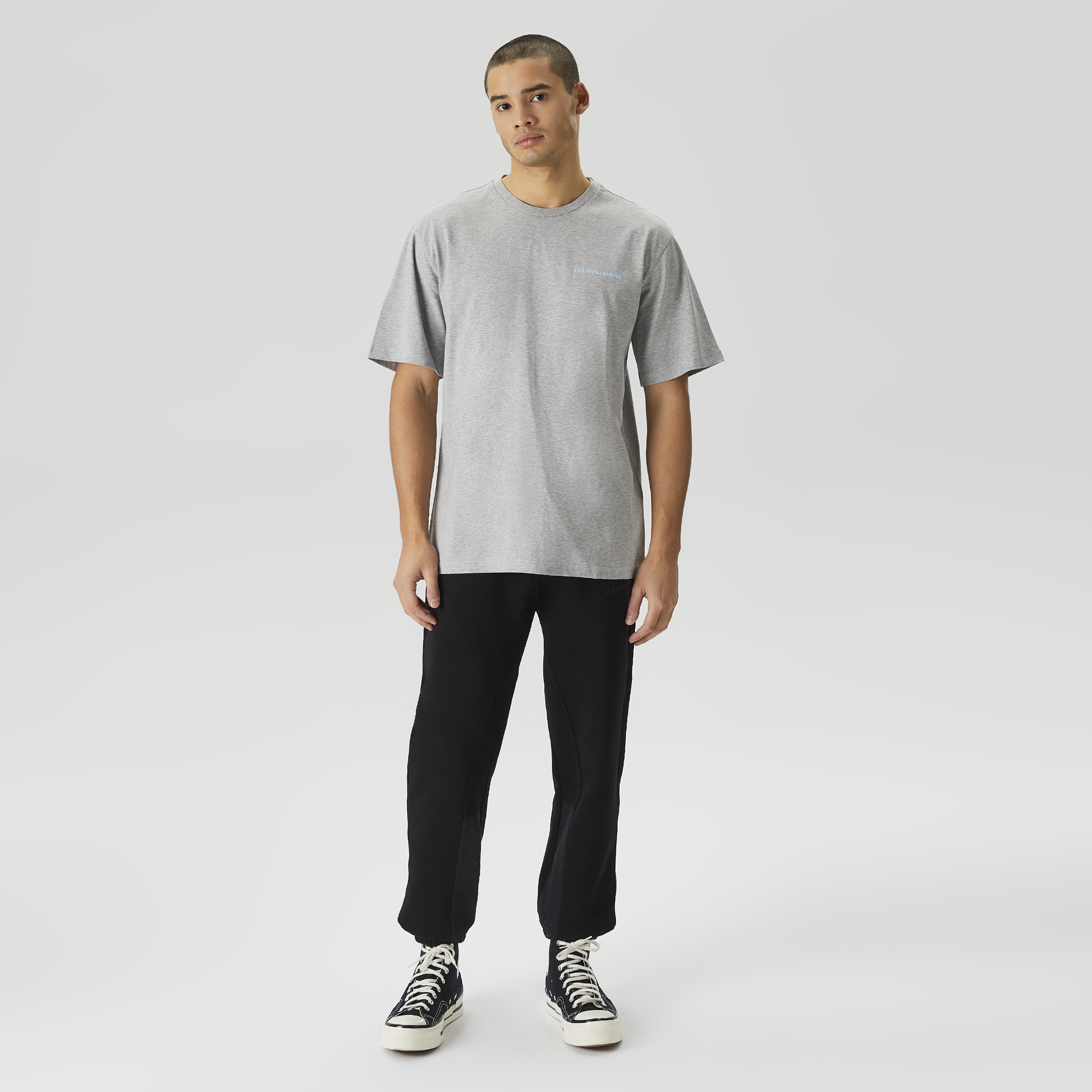 Les Benjamins Core Erkek Gri T-Shirt