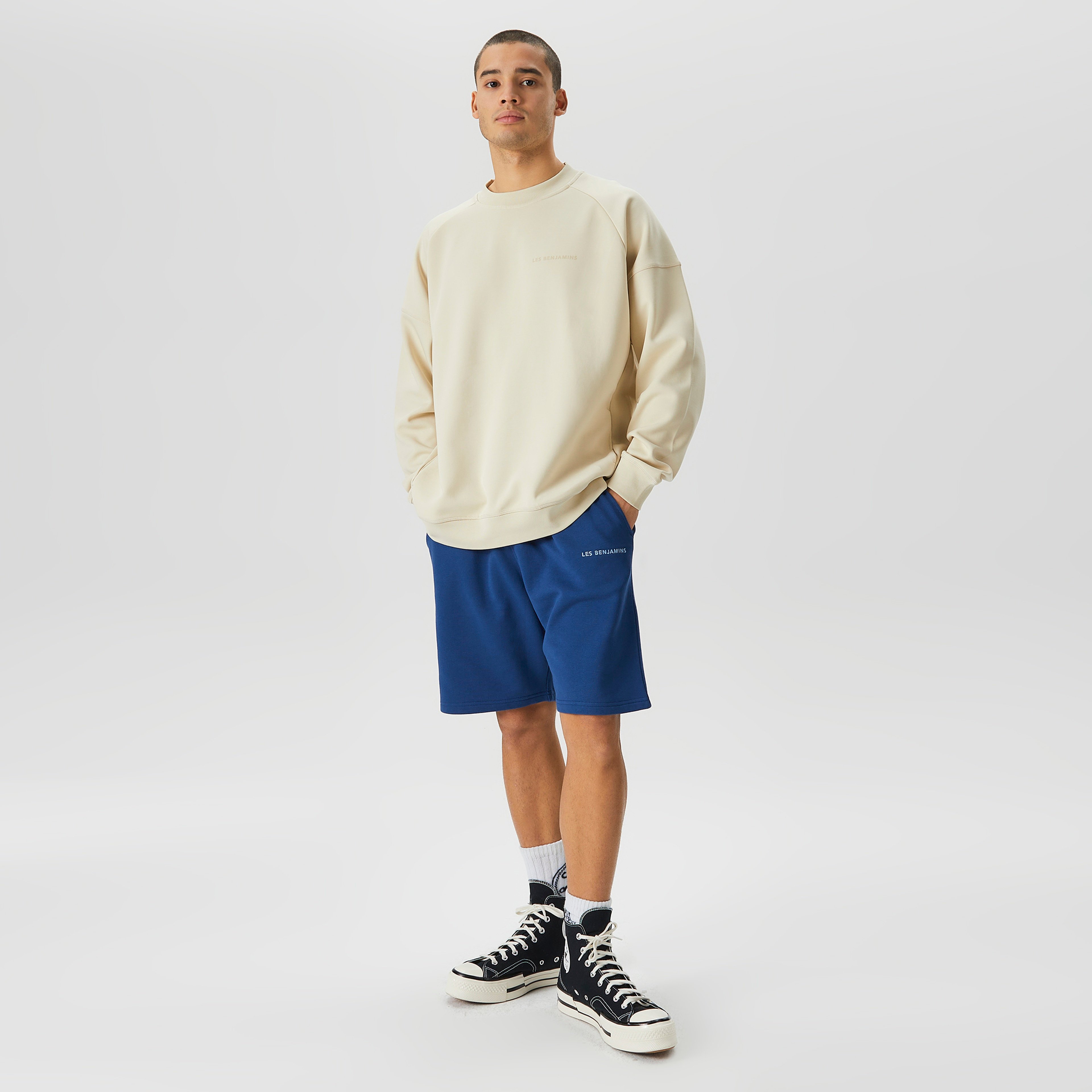 Les Benjamins Classics Erkek Krem Sweatshirt