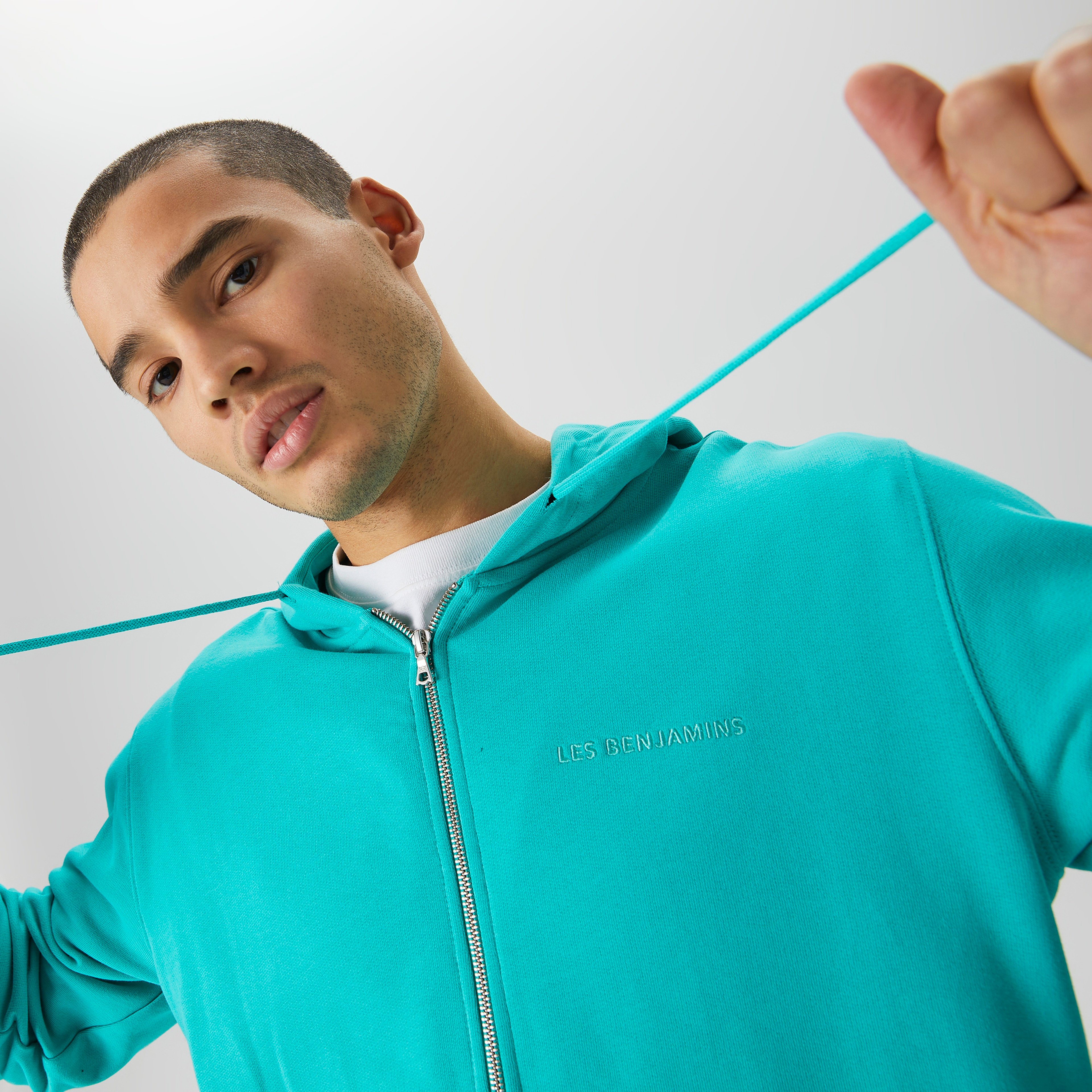 Les Benjamins Essential Erkek Yeşil Hoodie