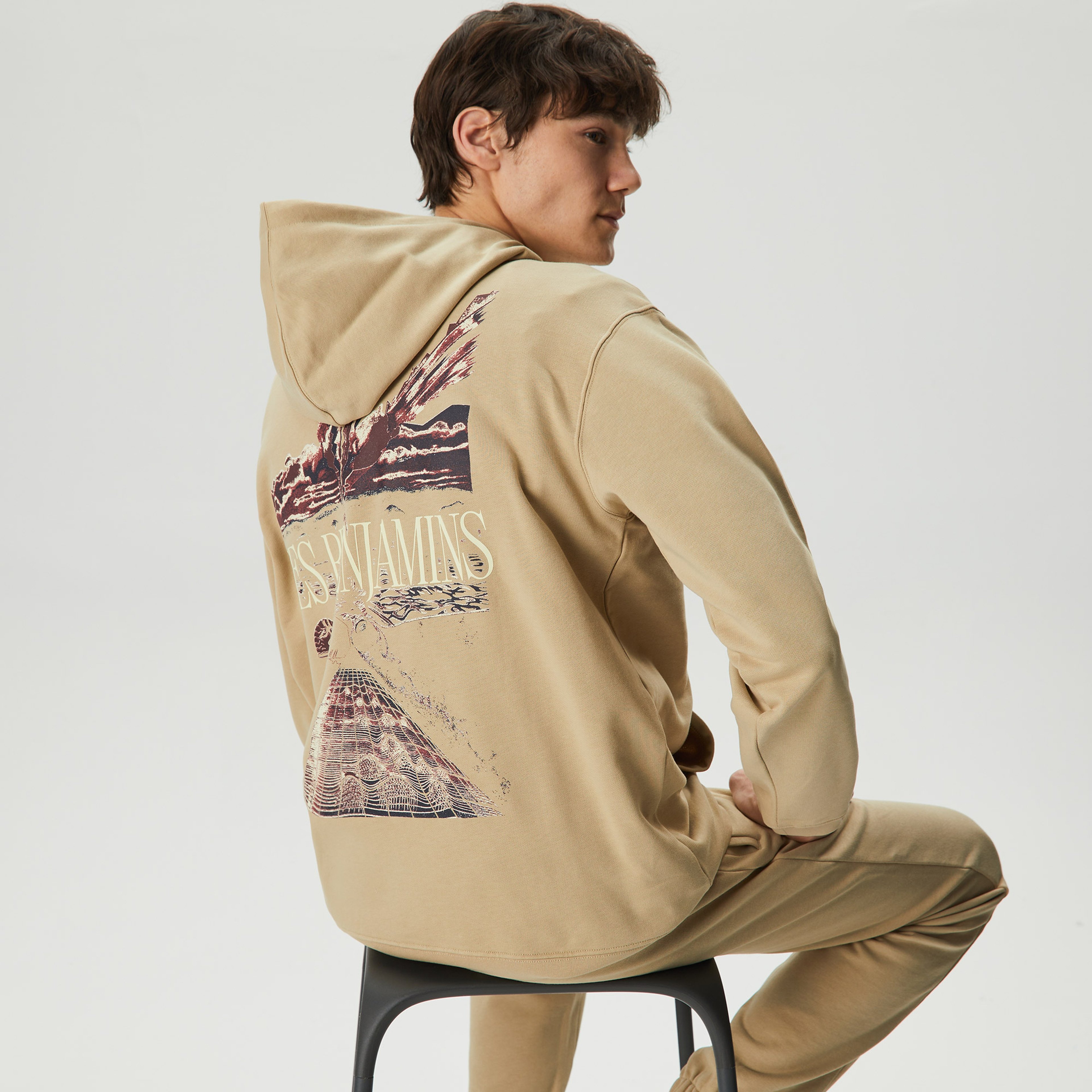 Les Benjamins First Wave Erkek Kahverengi Hoodie