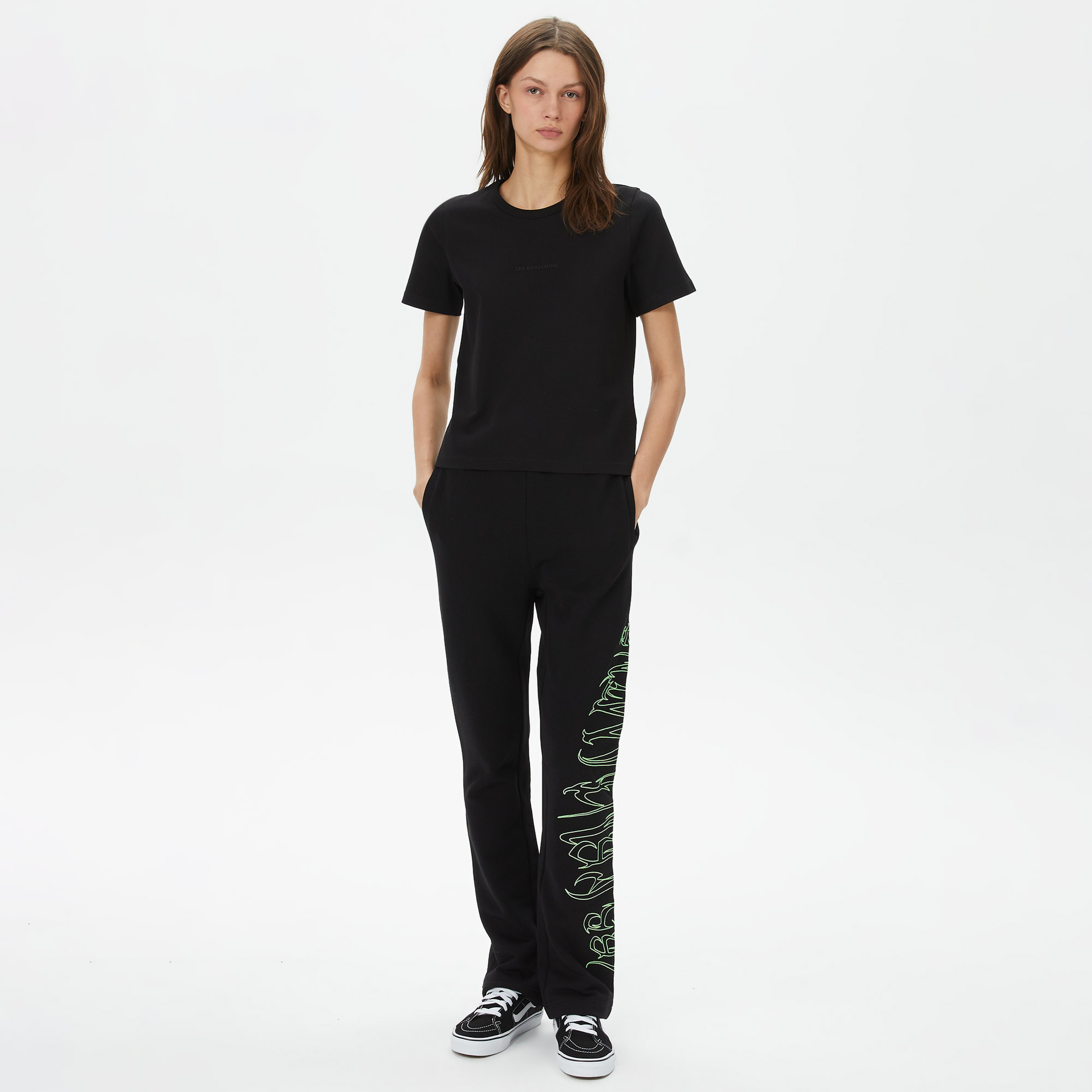 Les Benjamins Classics Kadın Siyah T-Shirt