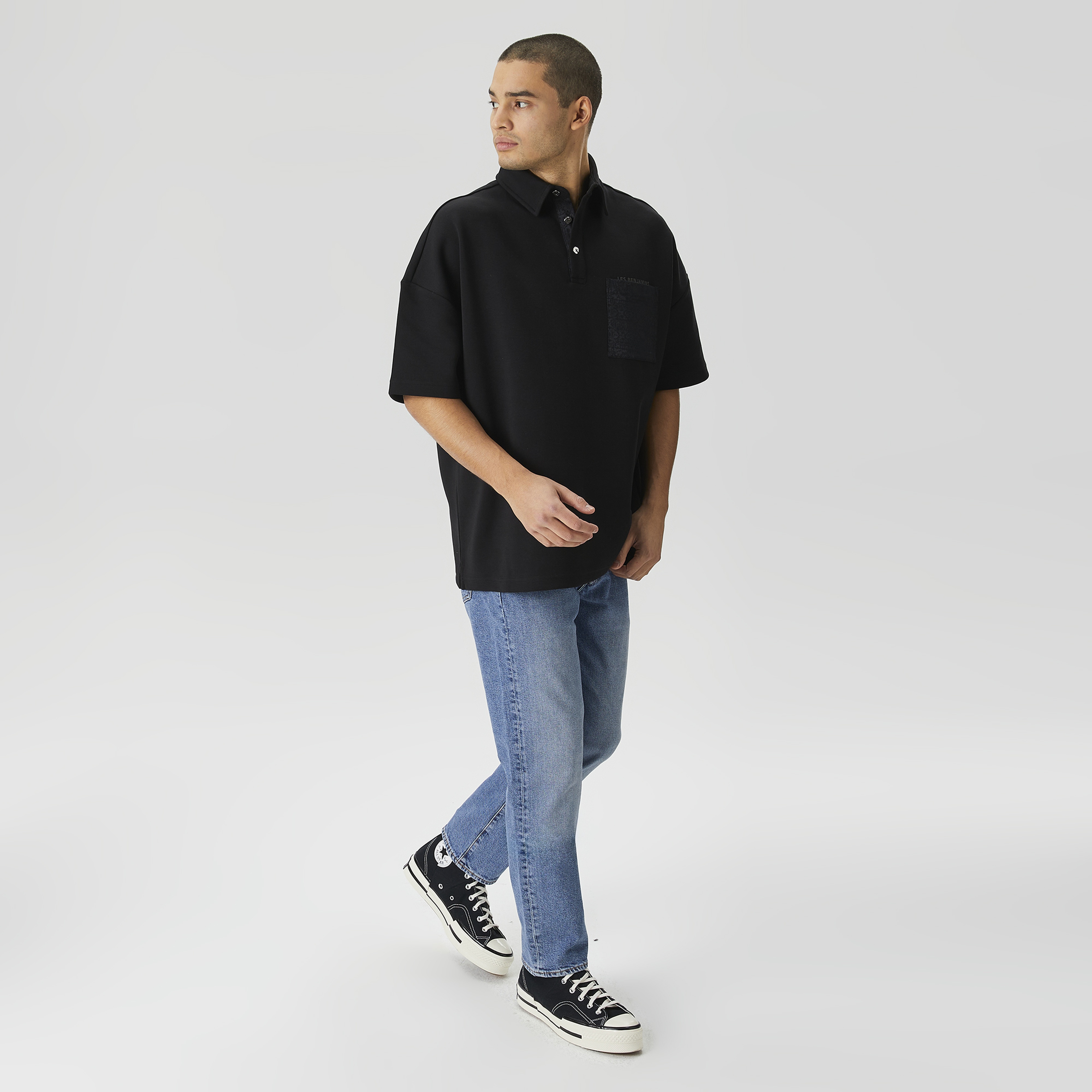 Les Benjamins Classics Erkek Siyah Polo