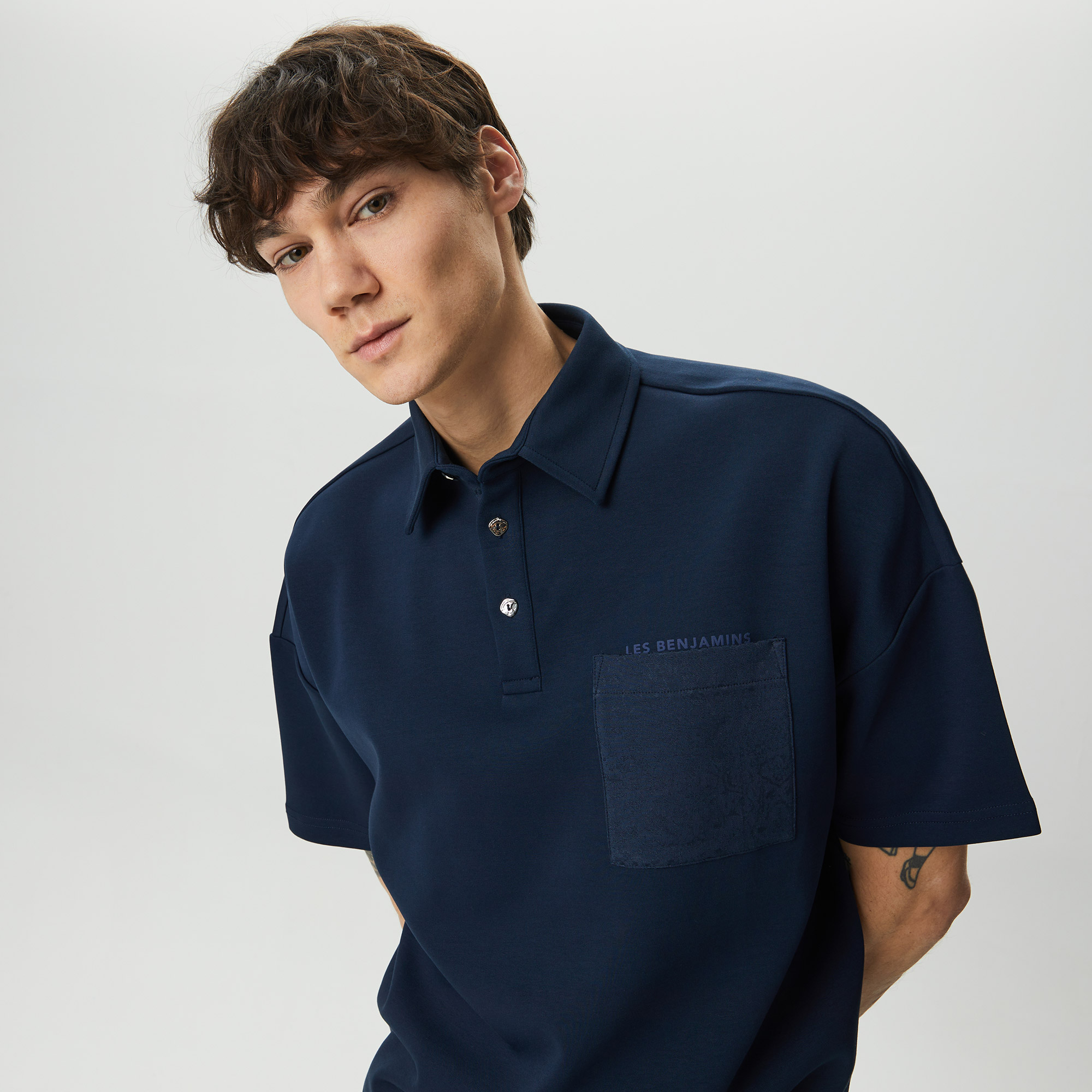 Les Benjamins Classics Erkek Mavi Polo