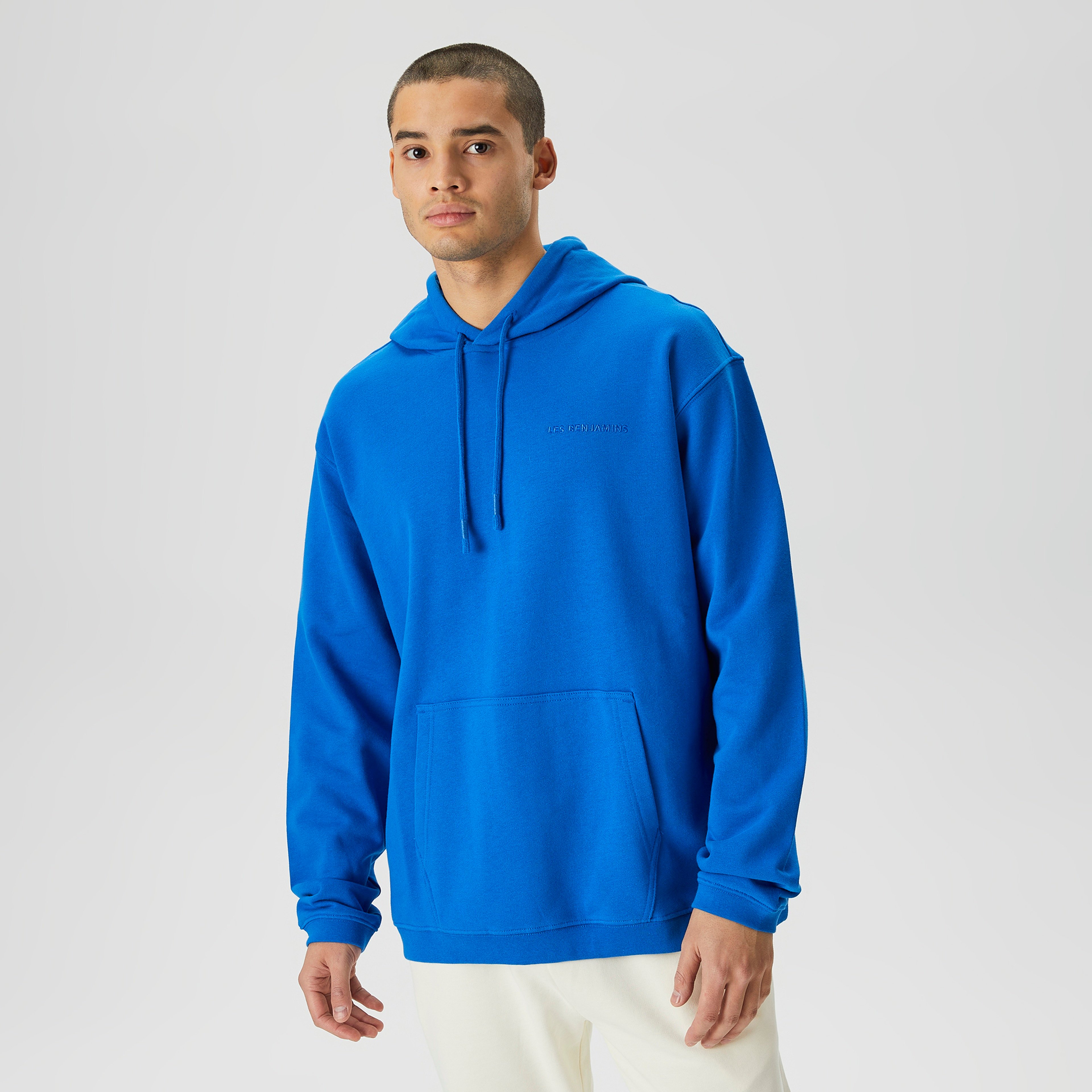 Les Benjamins Essential Erkek Mavi Hoodie