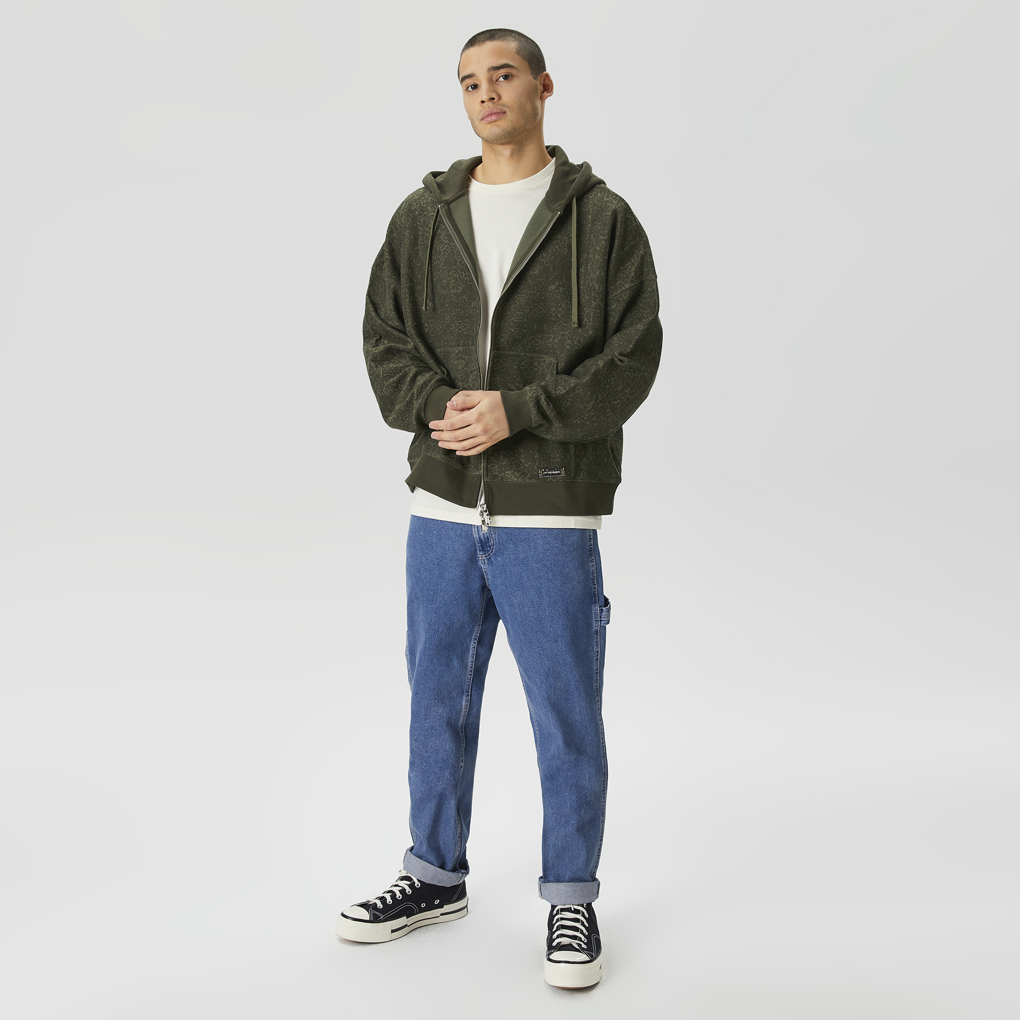 Les Benjamins Classics Erkek Yeşil Hoodie