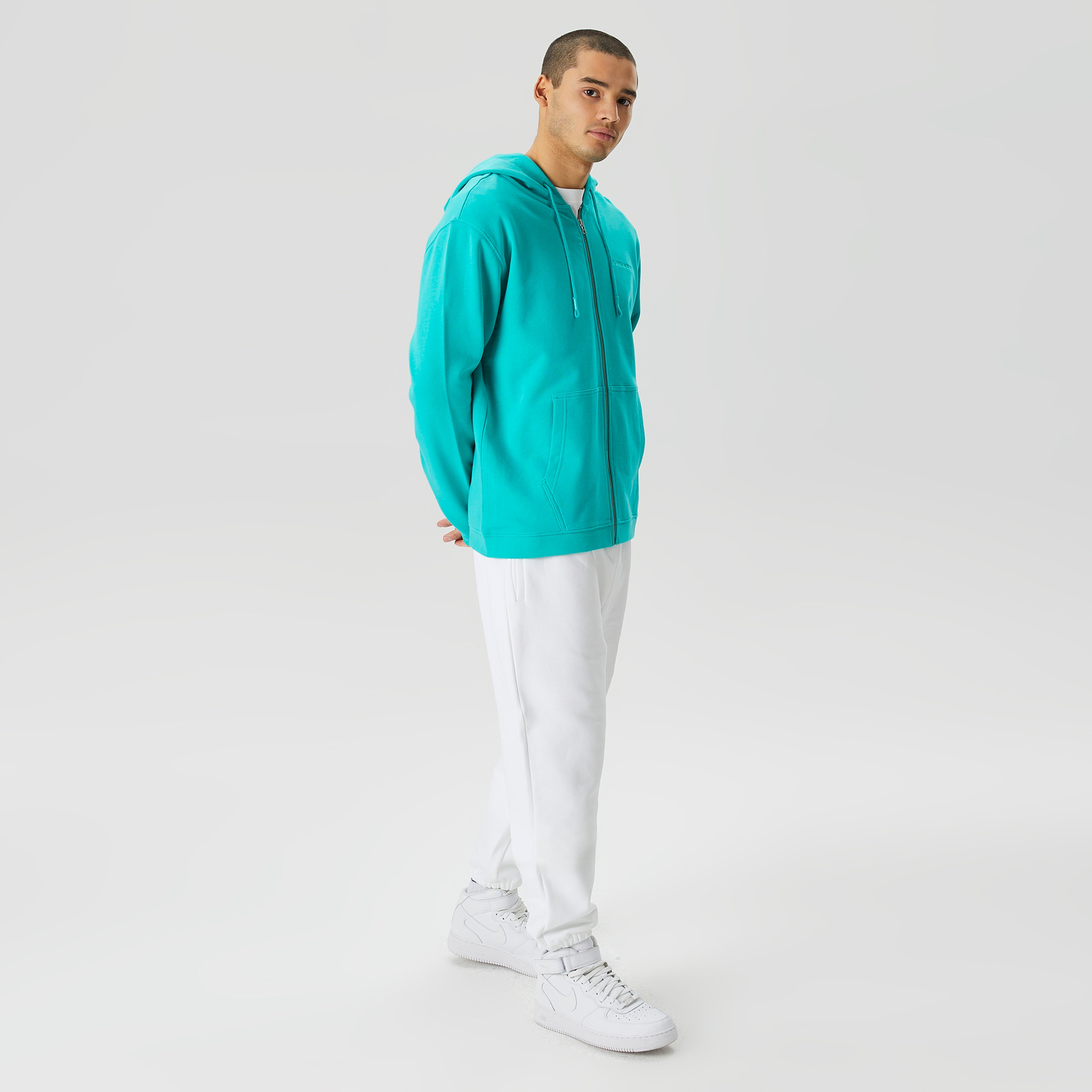 Les Benjamins Essential Erkek Yeşil Hoodie