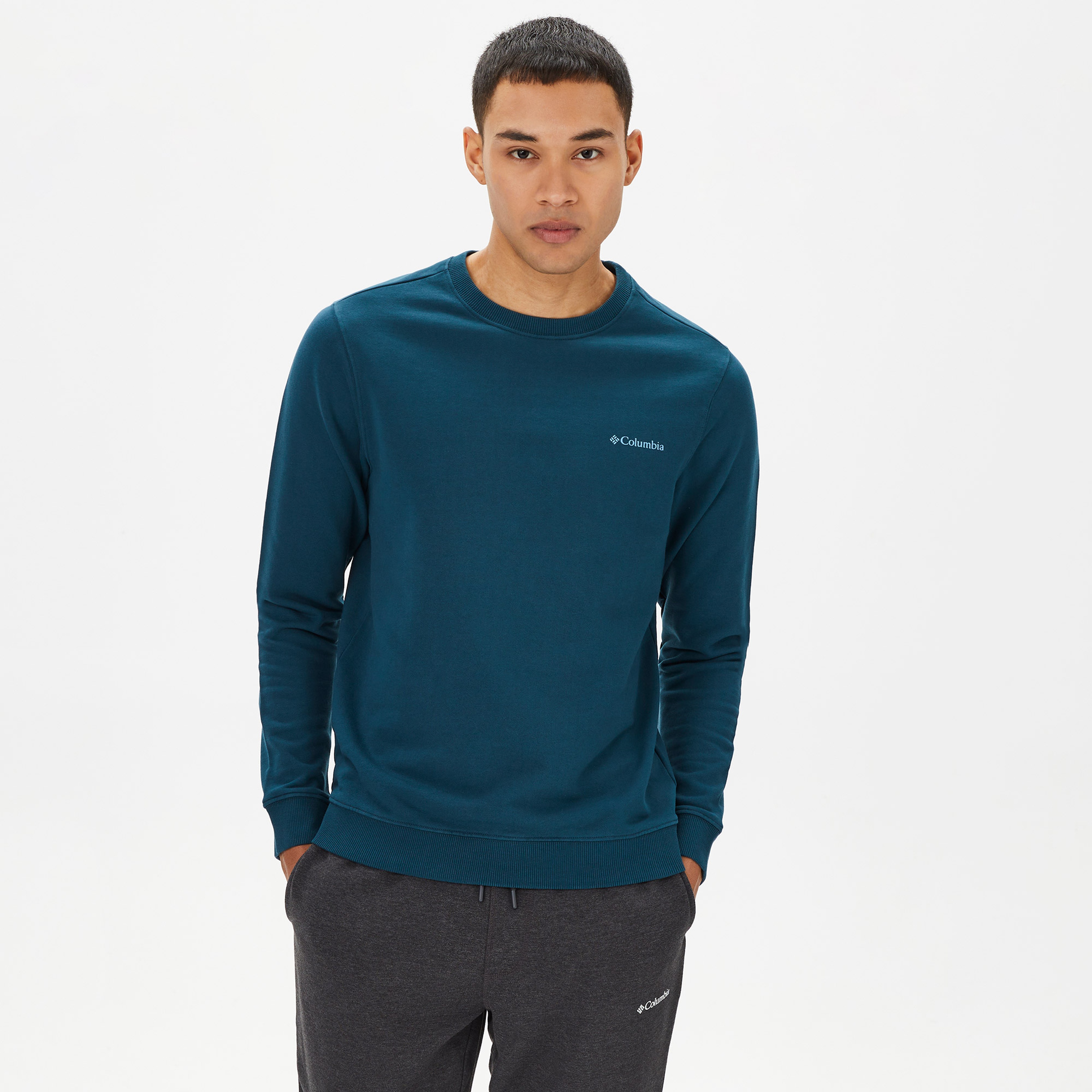 Columbia Csc M Basic Erkek Mavi Günlük Sweatshirt