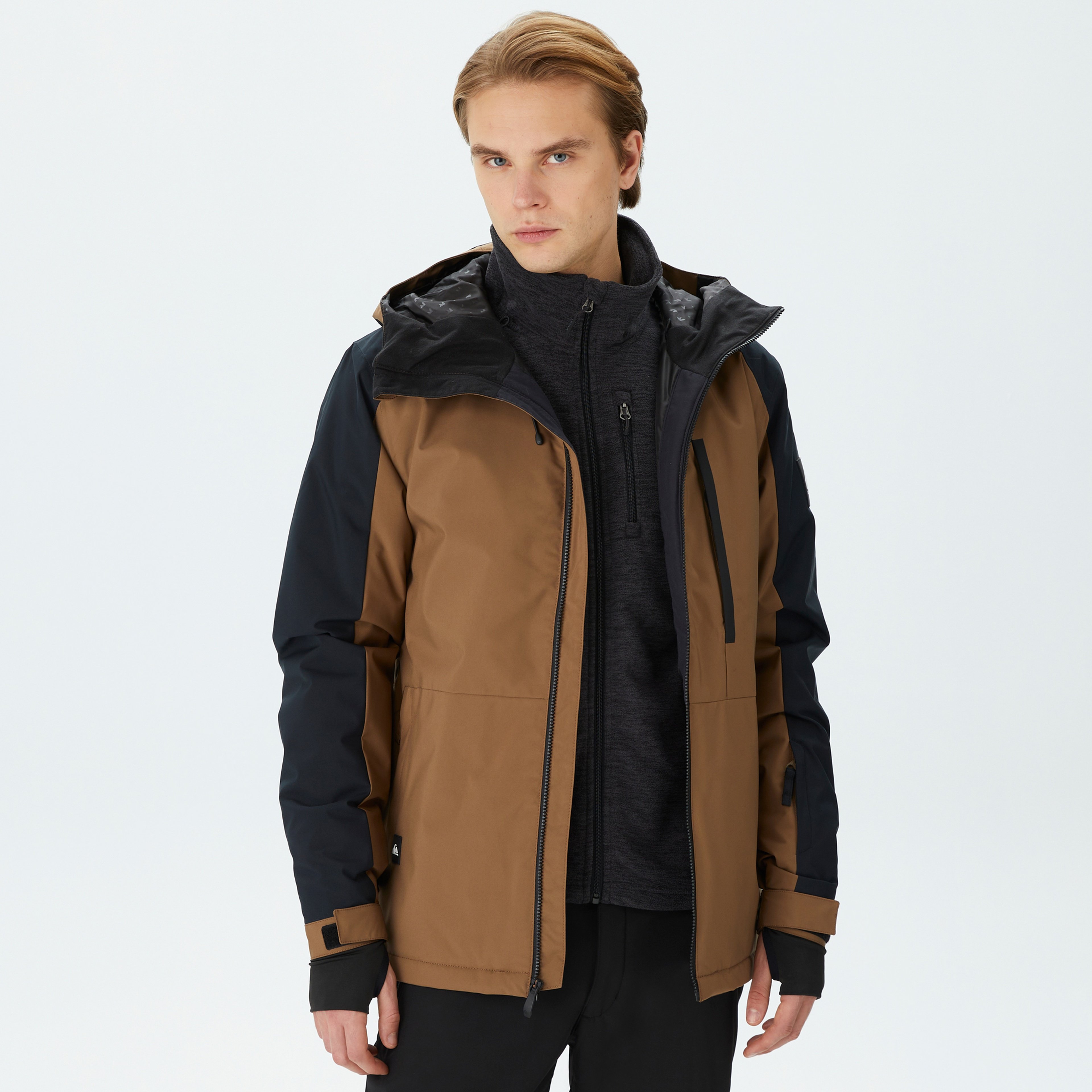 Quiksilver Mission Block Erkek Kahverengi Kayak Montu