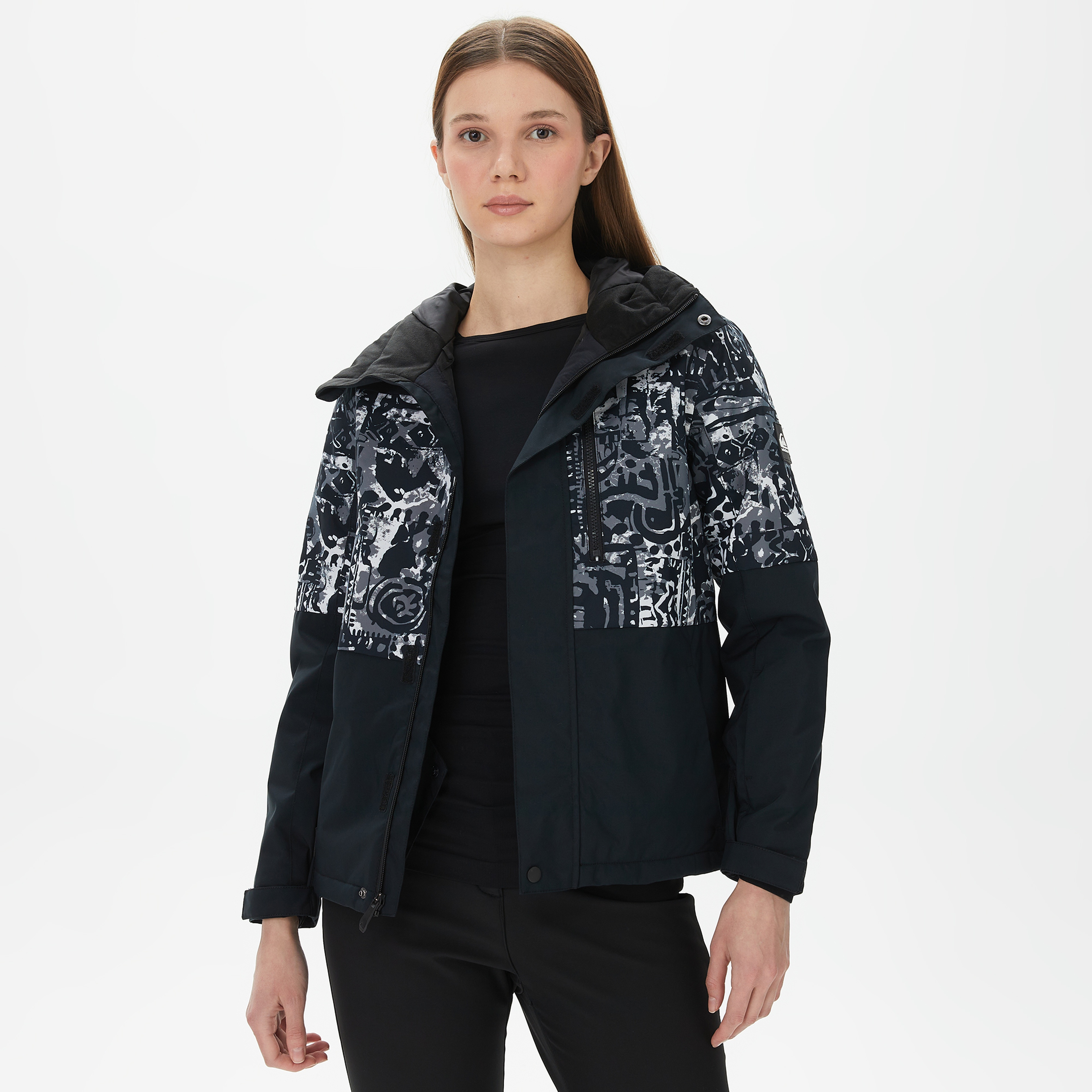 Quiksilver Mission Technical Çocuk Siyah Kayak Montu