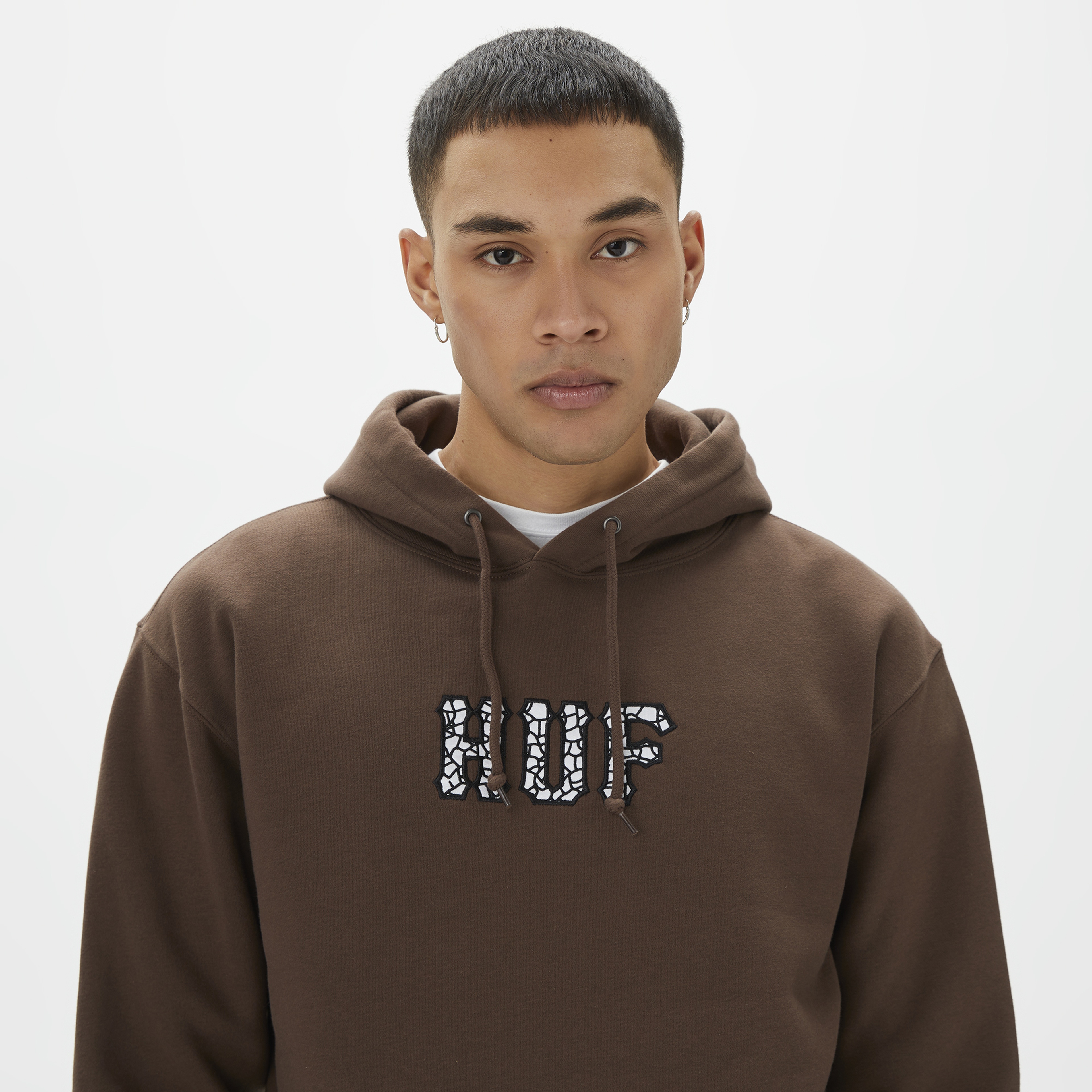 Huf Quake Conditions Erkek Kahverengi Hoodie