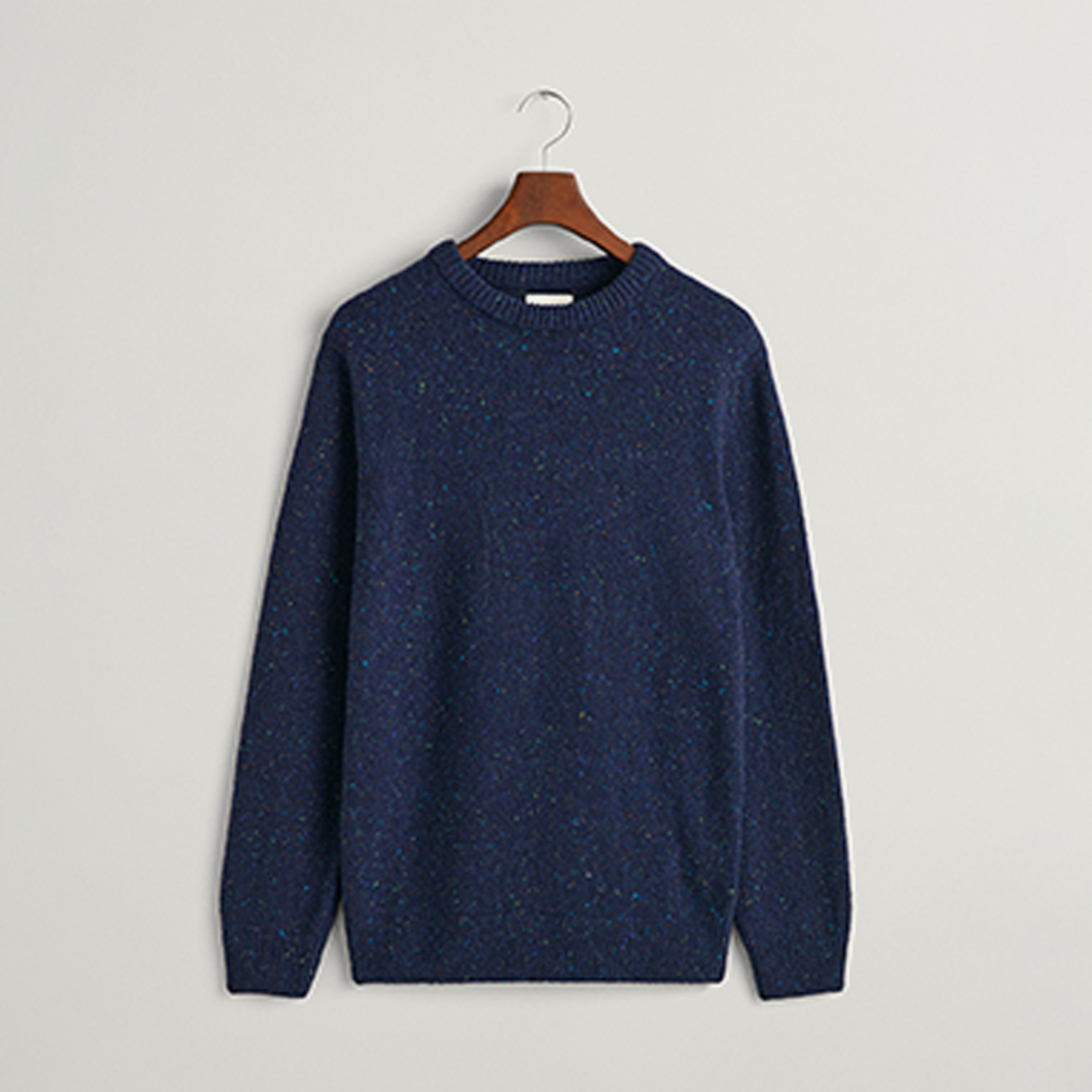 GANT Erkek Lacivert Regular Fit Bisiklet Yaka Kazak