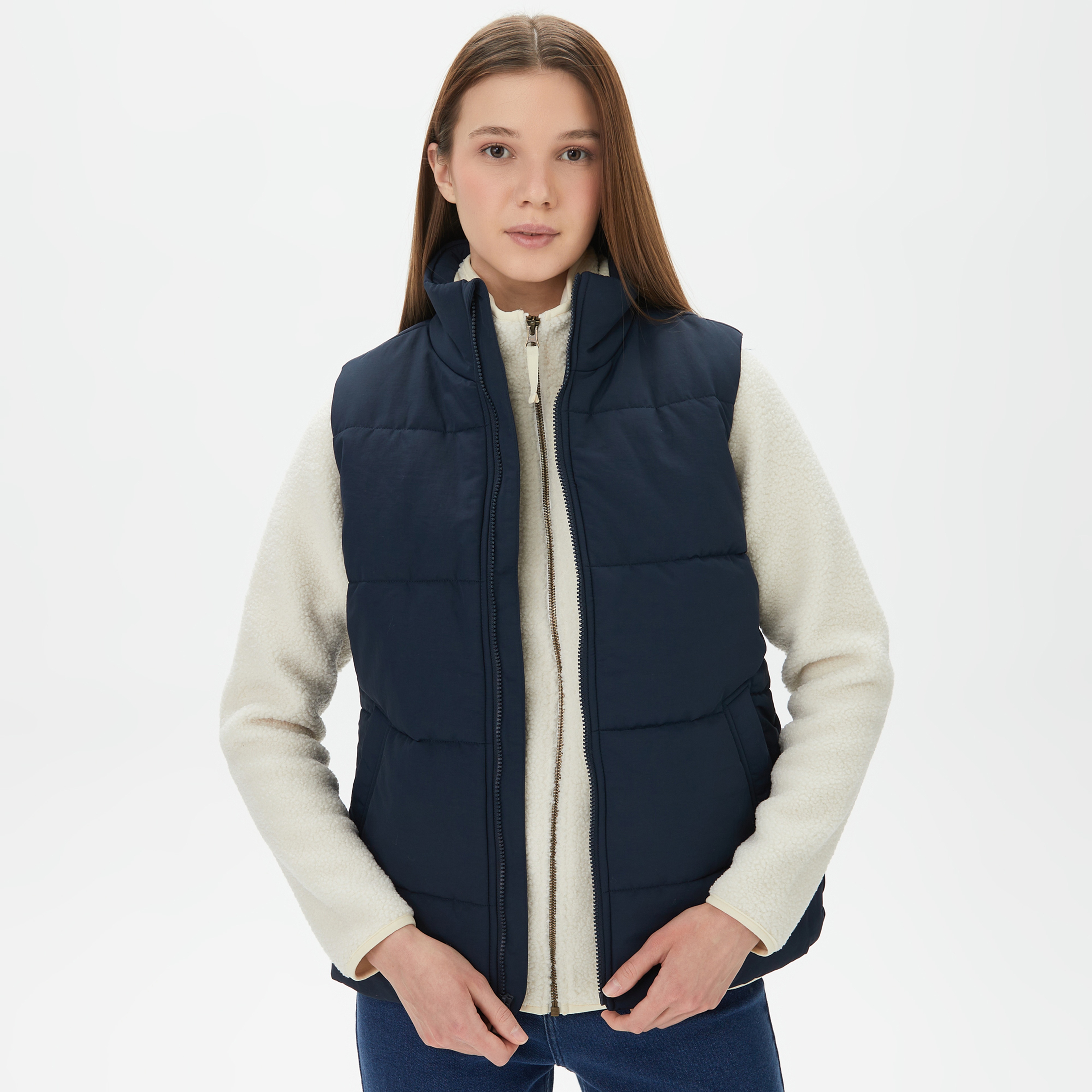 Jack Wolfskin White Frost Vest Kadın Mavi Yelek