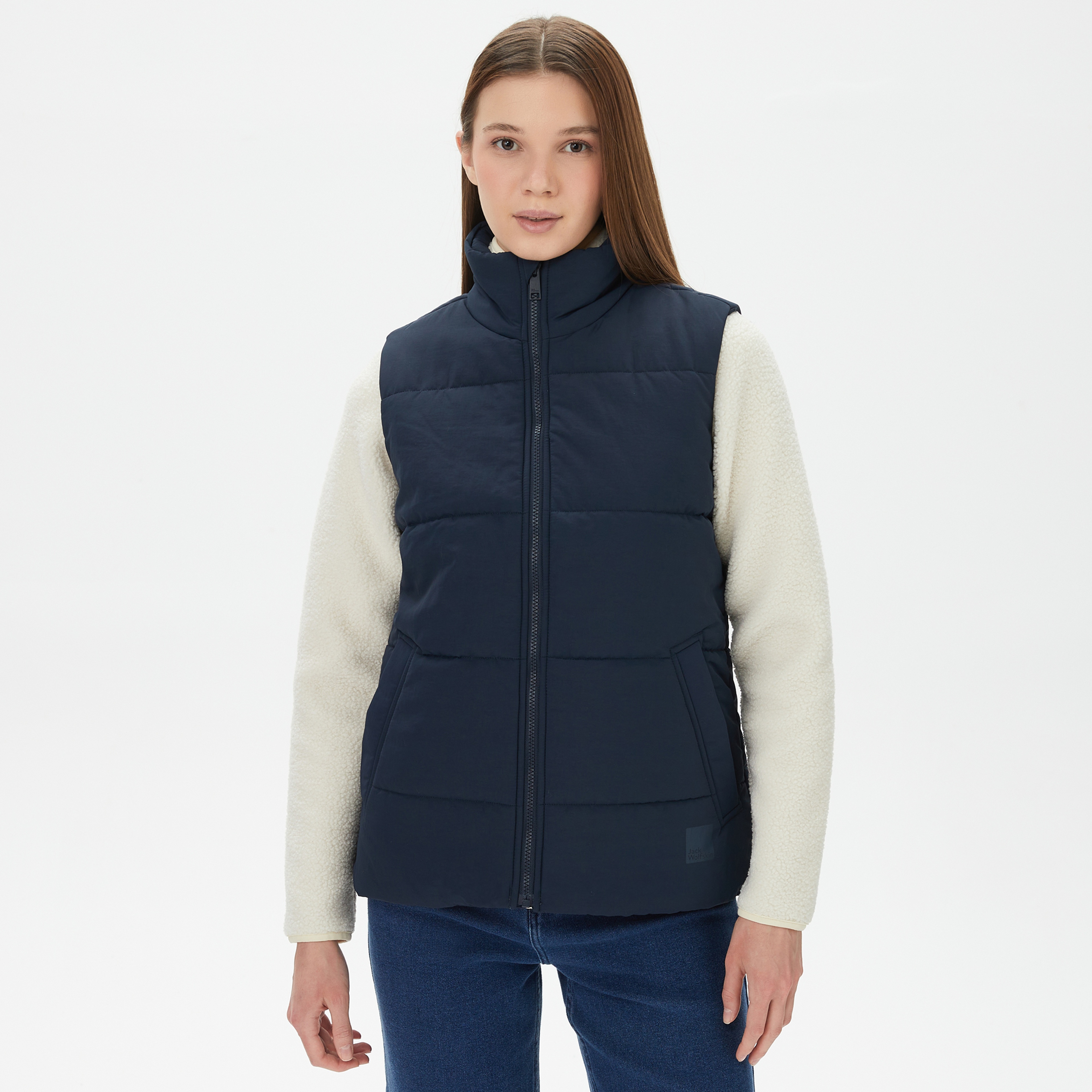 Jack Wolfskin White Frost Vest Kadın Mavi Yelek