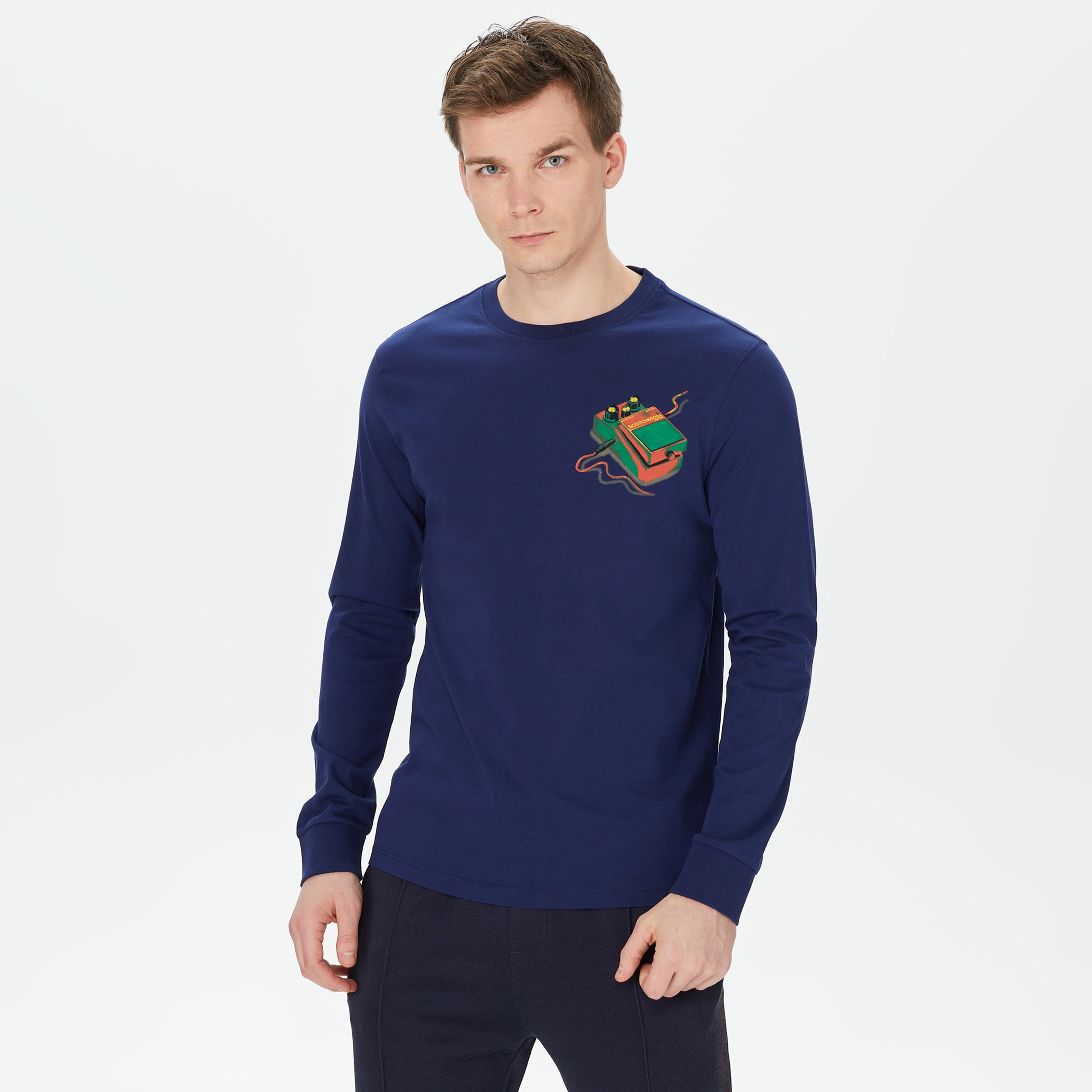 Scotch&Soda Erkek Mavi T-Shirt