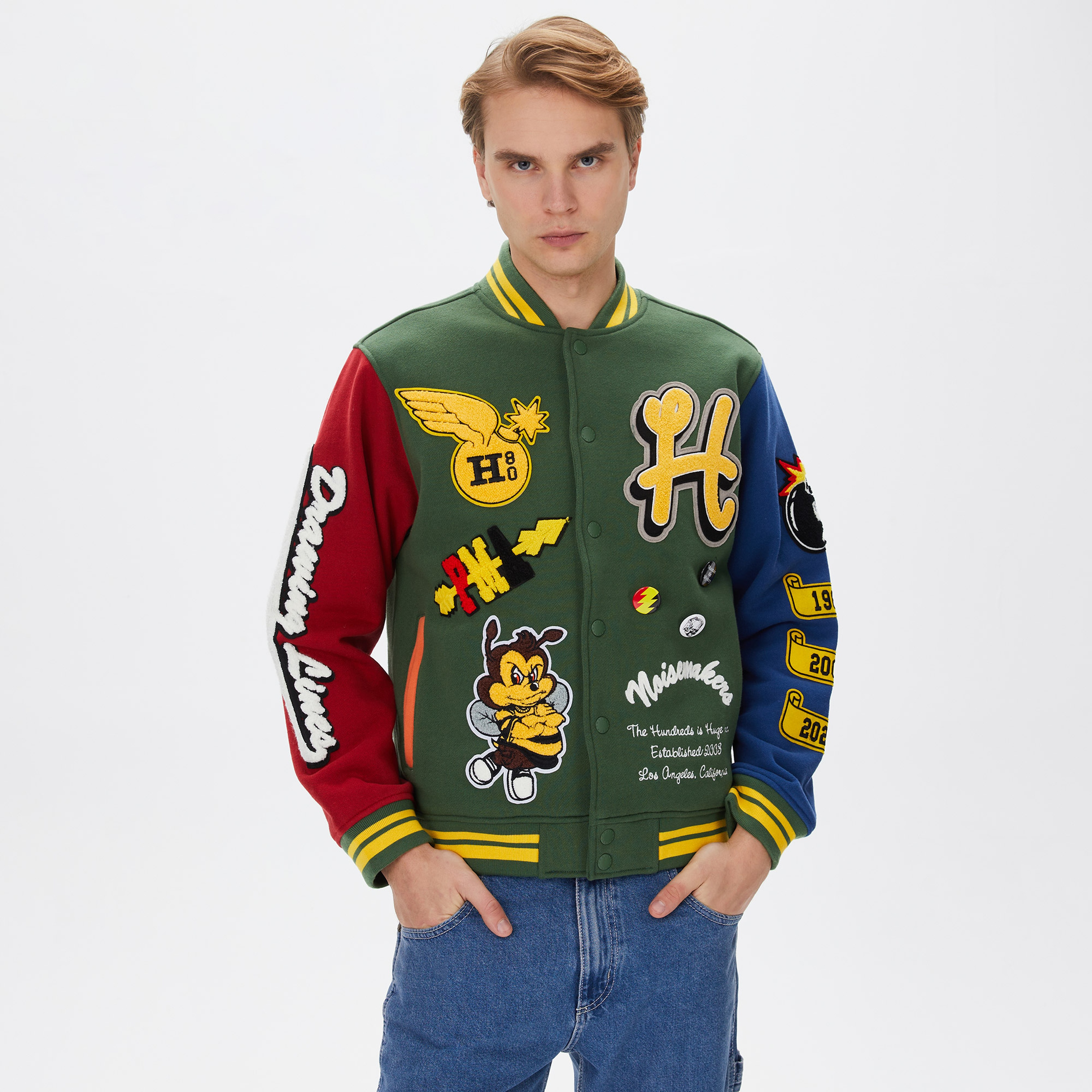 The Hundreds Reply Letterman Erkek Yeşil Ceket