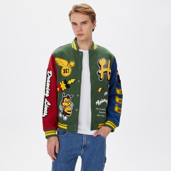 The Hundreds Reply Letterman Erkek Yeşil Ceket