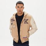 Karl Kani Retro Patch Block College  Erkek Krem Ceket