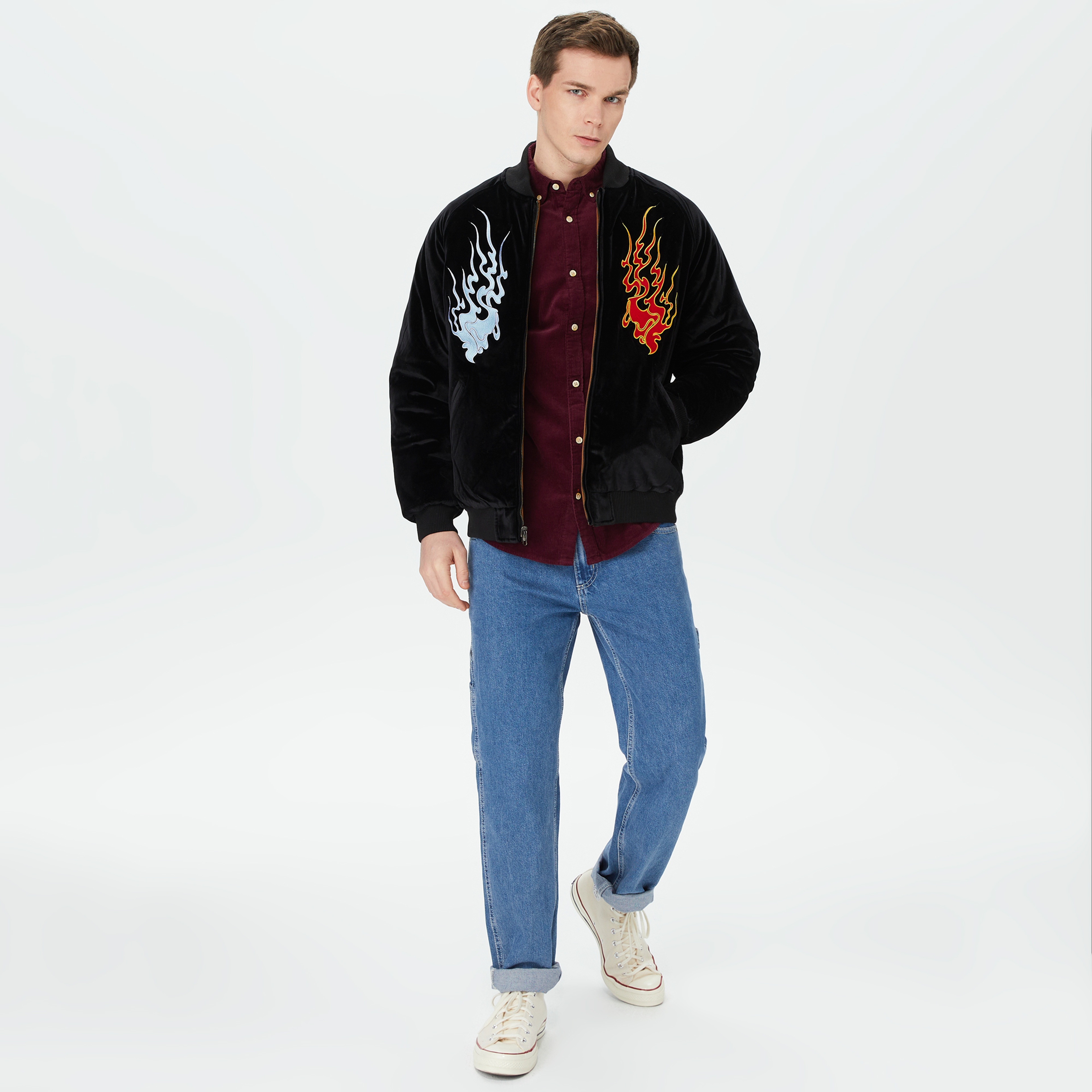 HUF Destructive Skajyan Erkek Siyah Ceket