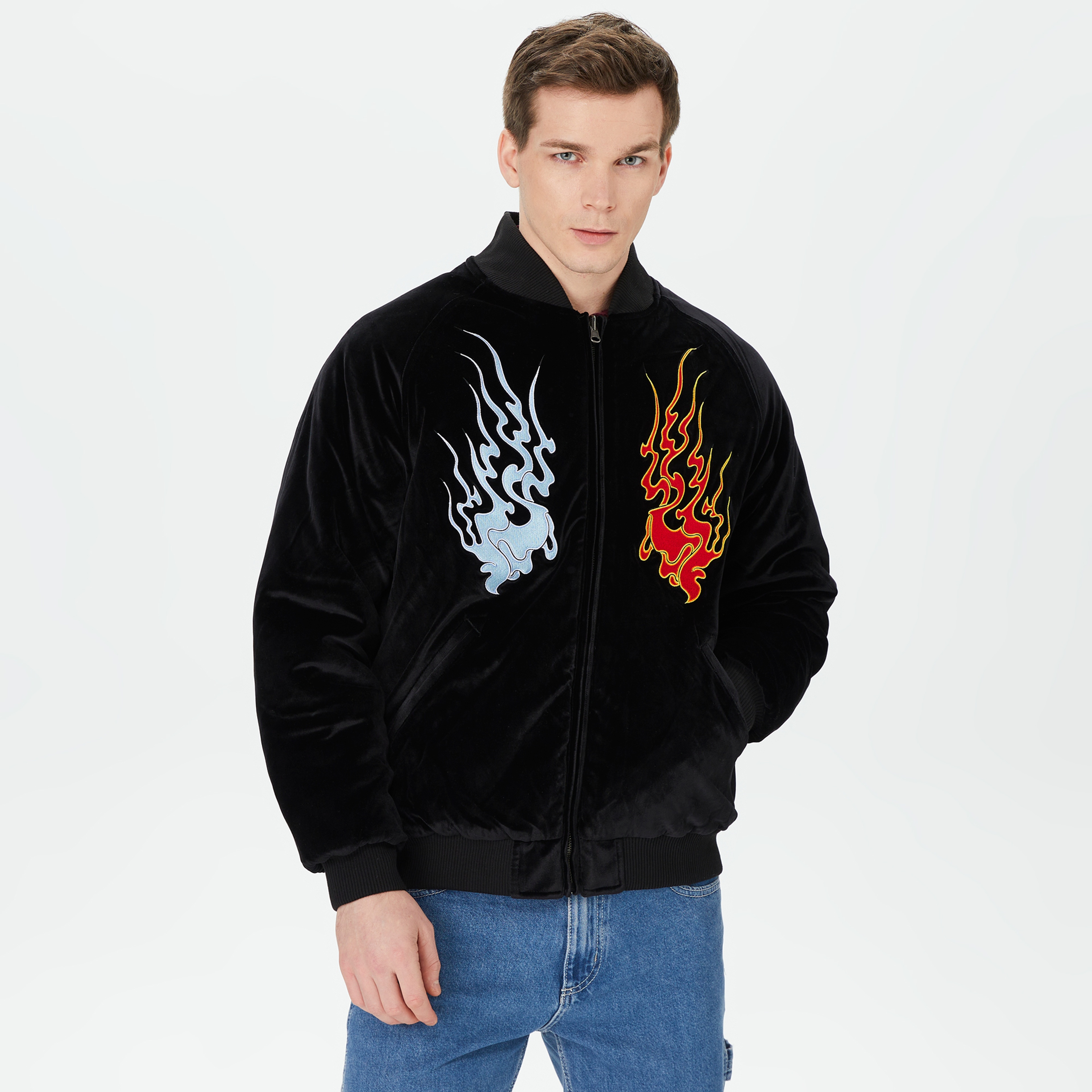 HUF Destructive Skajyan Erkek Siyah Ceket